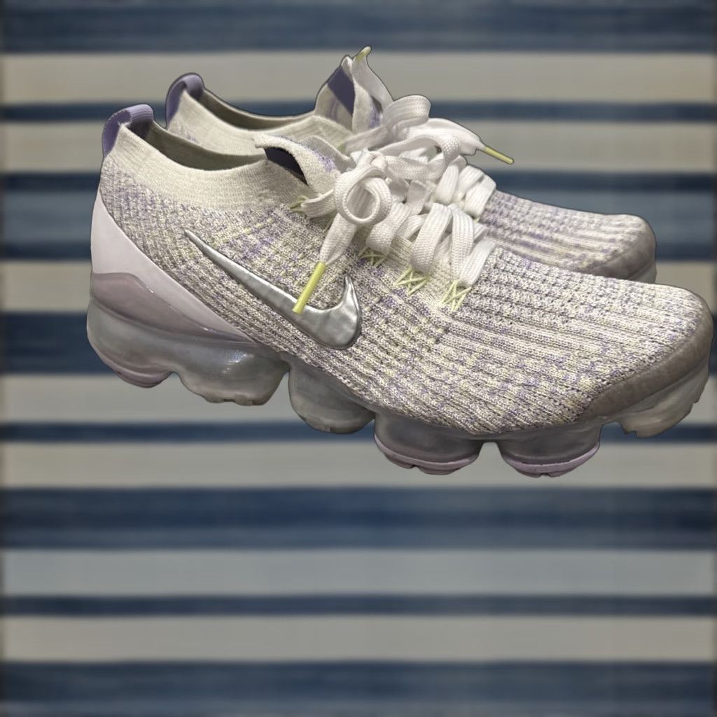 Nike Nike Air Vapormax Flyknit 3 Barely Volt Womens Size 9 White Purple AJ6910-102 Sneaker Size US 9 / IT 39 - 1 Thumbnail