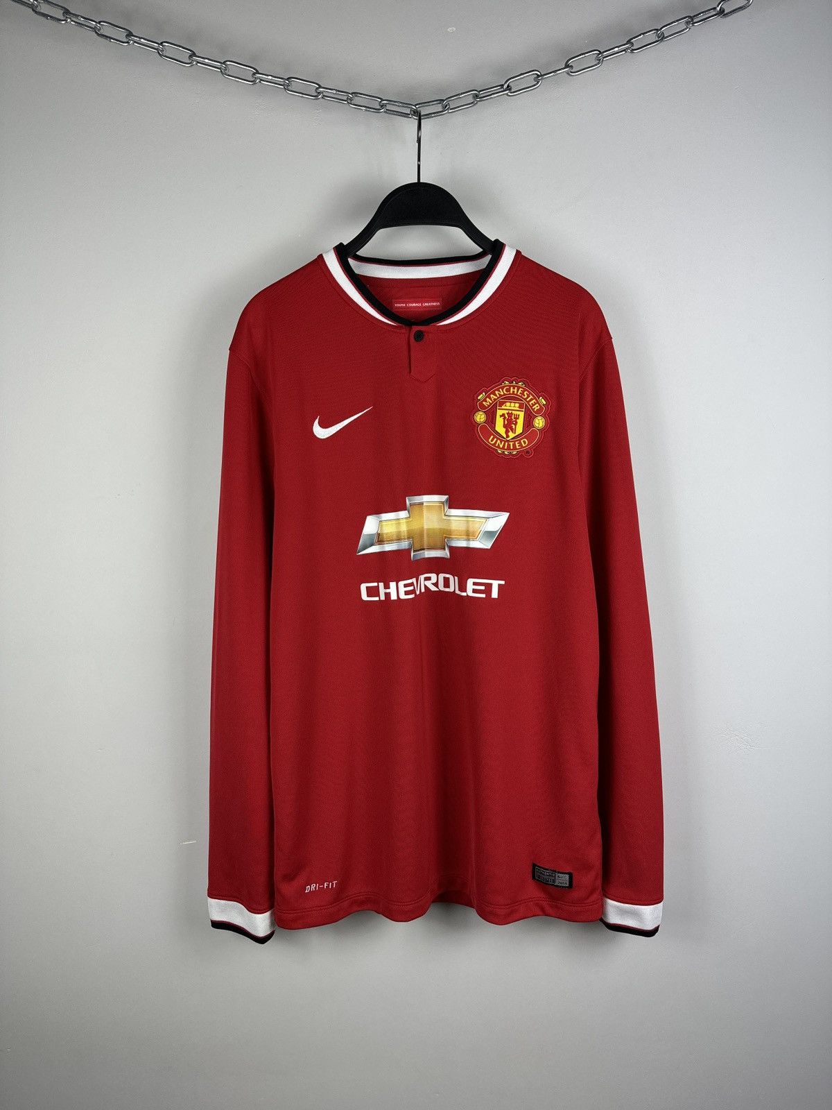 Nike #4 Jones Manchester United Nike Long Sleeve Soccer Jersey Size US M / EU 48-50 / 2 - 1 Thumbnail