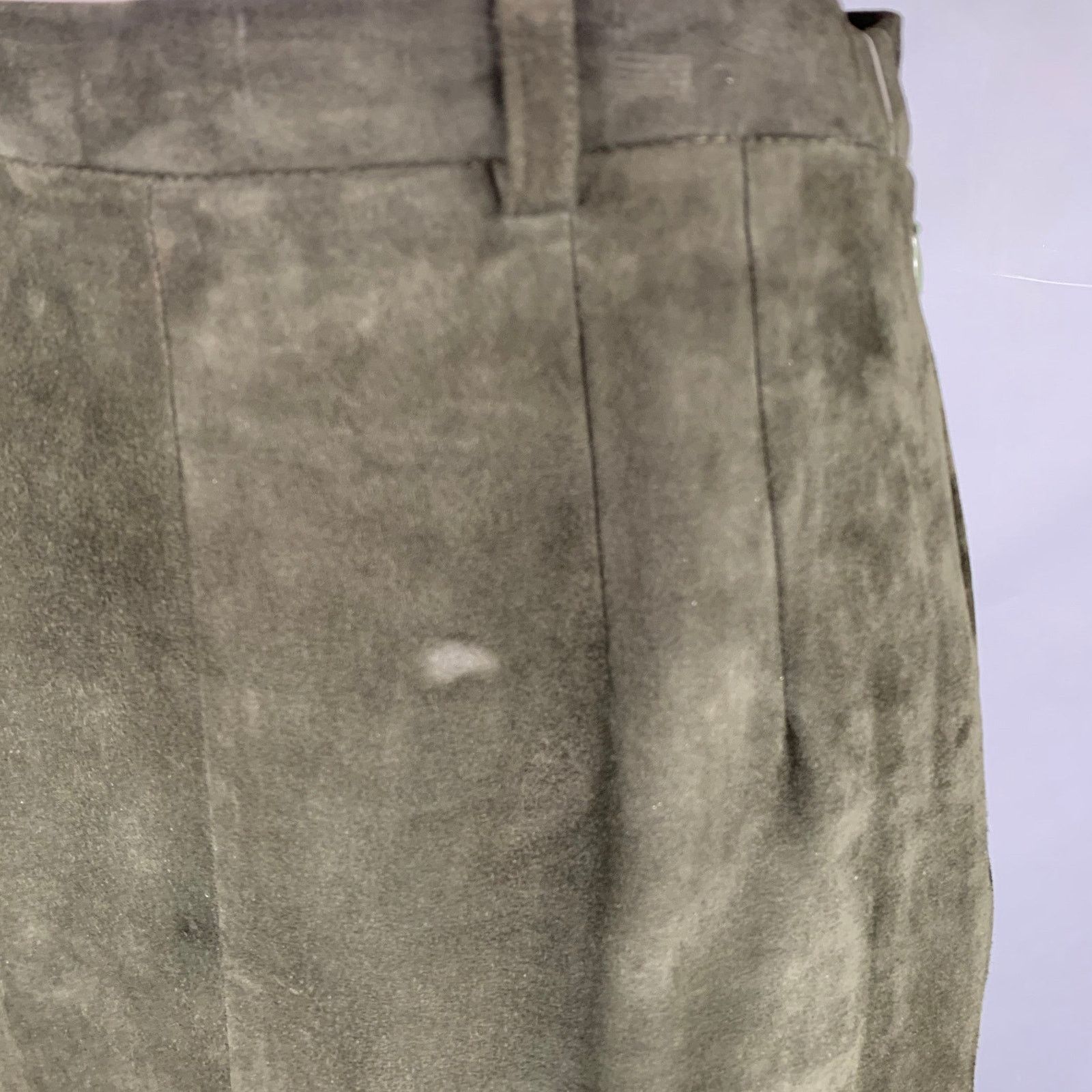 Ralph Lauren RALPH LAUREN Size 8 Green Suede Pencil Below Knee Skirt Size 30" / US 8 / IT 44 - 3 Thumbnail