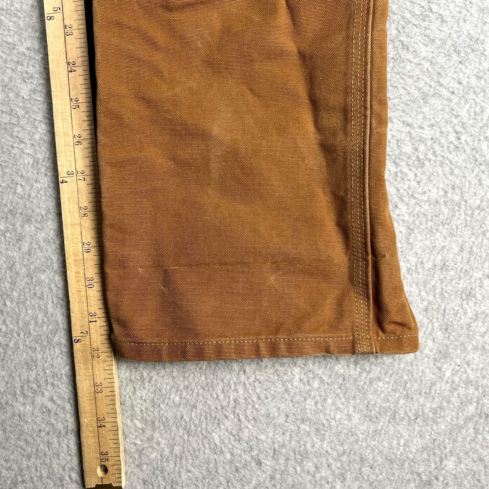 Carhartt VINTAGE Carhartt Pants Mens 33 Brown Double Front Knee Canvas USA Union Made 33x32 B01 BRN Size US 33 - 6 Thumbnail