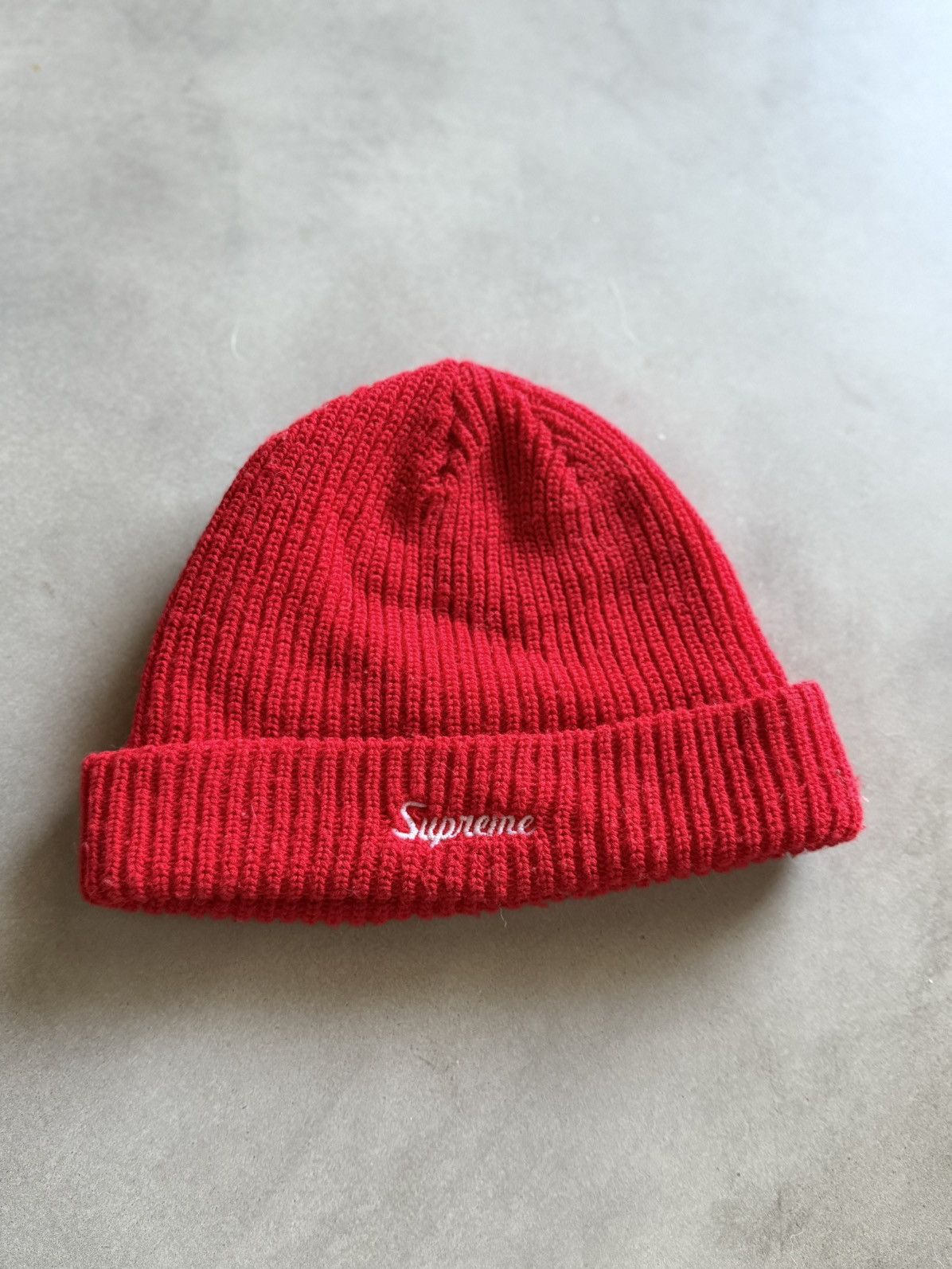 Supreme Red Supreme Folded Beanie Size ONE SIZE - 1 Thumbnail