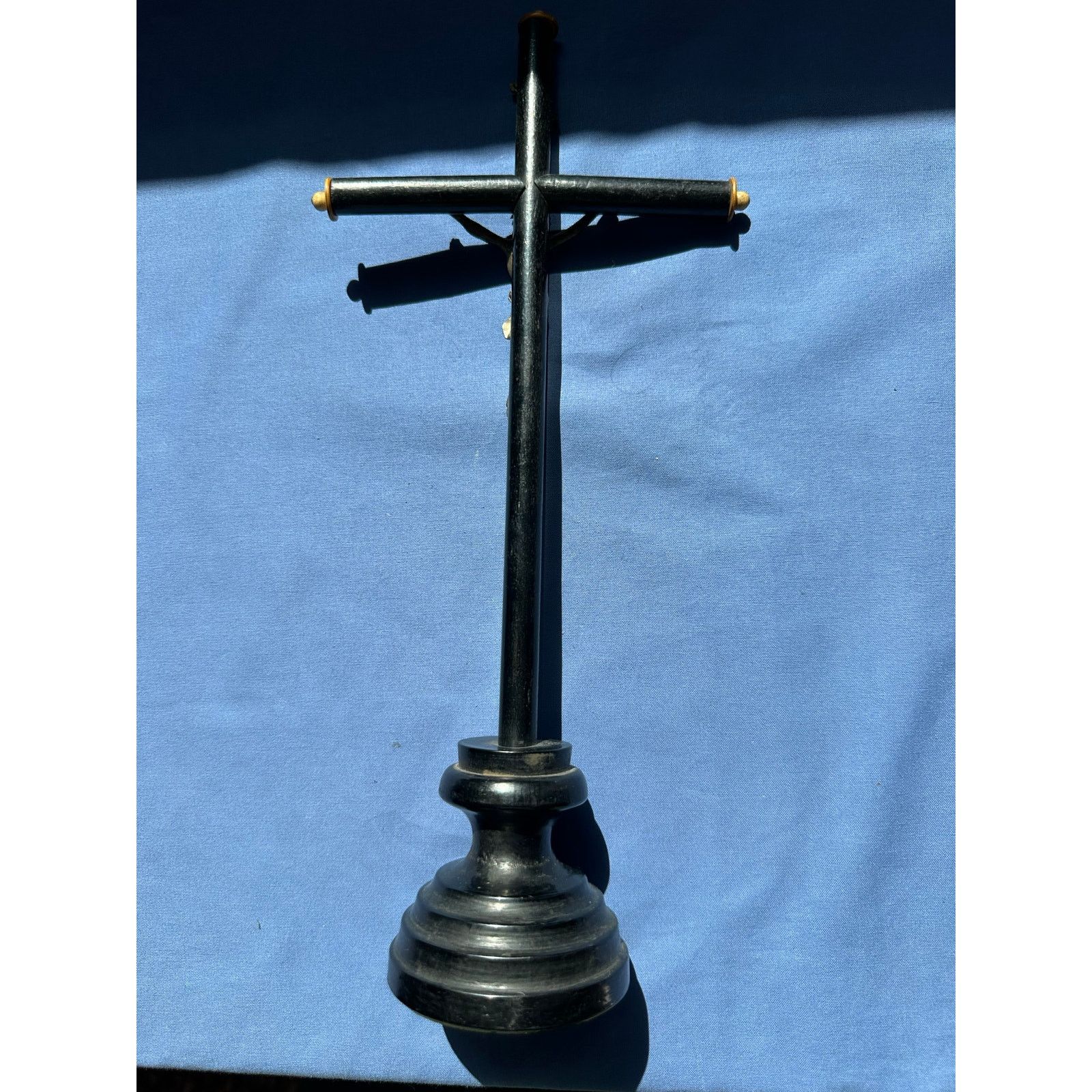Other Antique Wood Standing Cross Crucifixion Altar Piece Size ONE SIZE - 6 Thumbnail