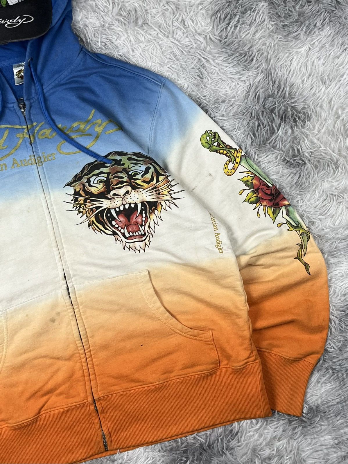 Ed Hardy Vintage Y2K Ed Hardy Print Zip Hoodie Size US M / EU 48-50 / 2 - 5 Thumbnail