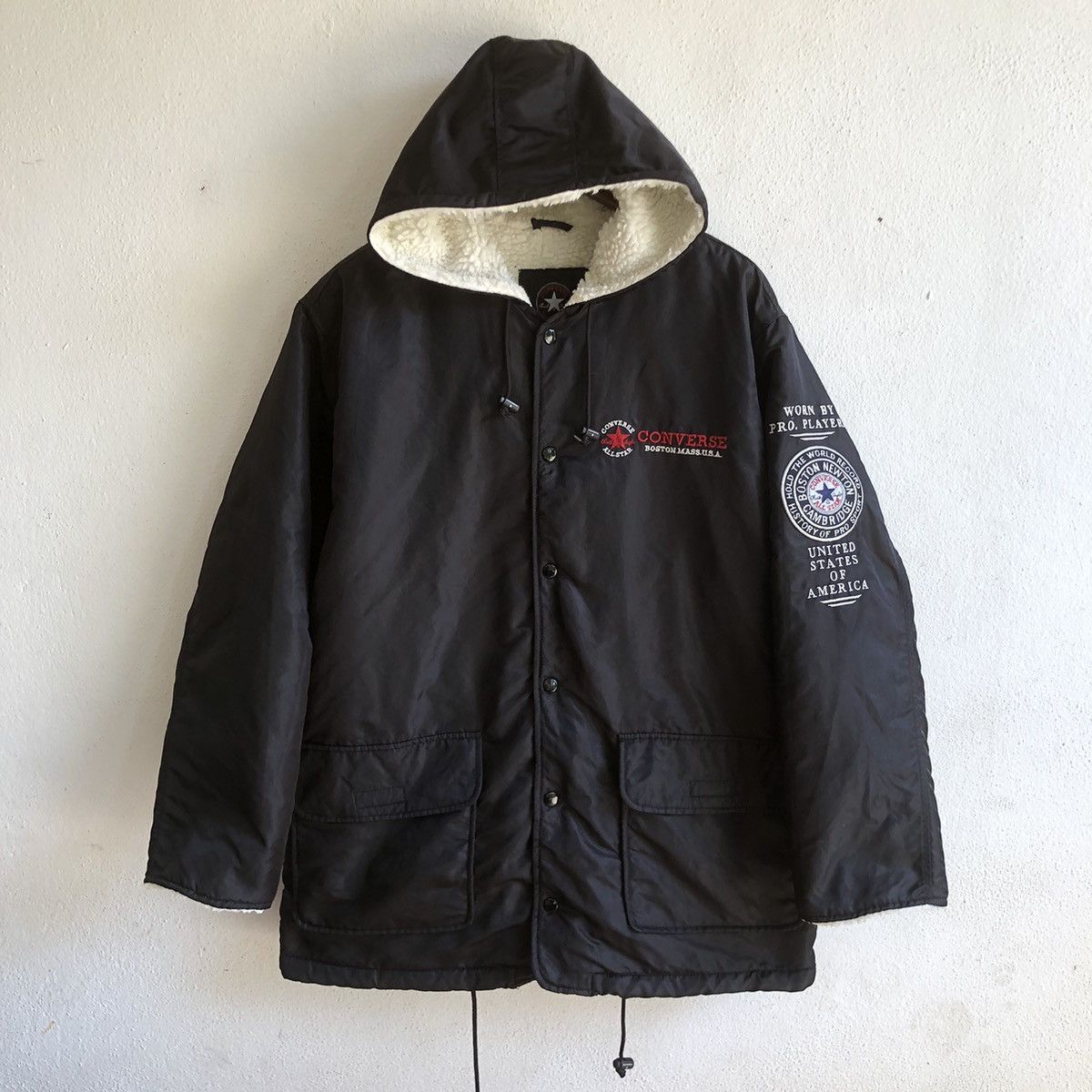 Converse CONVERSE spellout embroidered logo raincoat Size US L / EU 52-54 / 3 - 1 Thumbnail