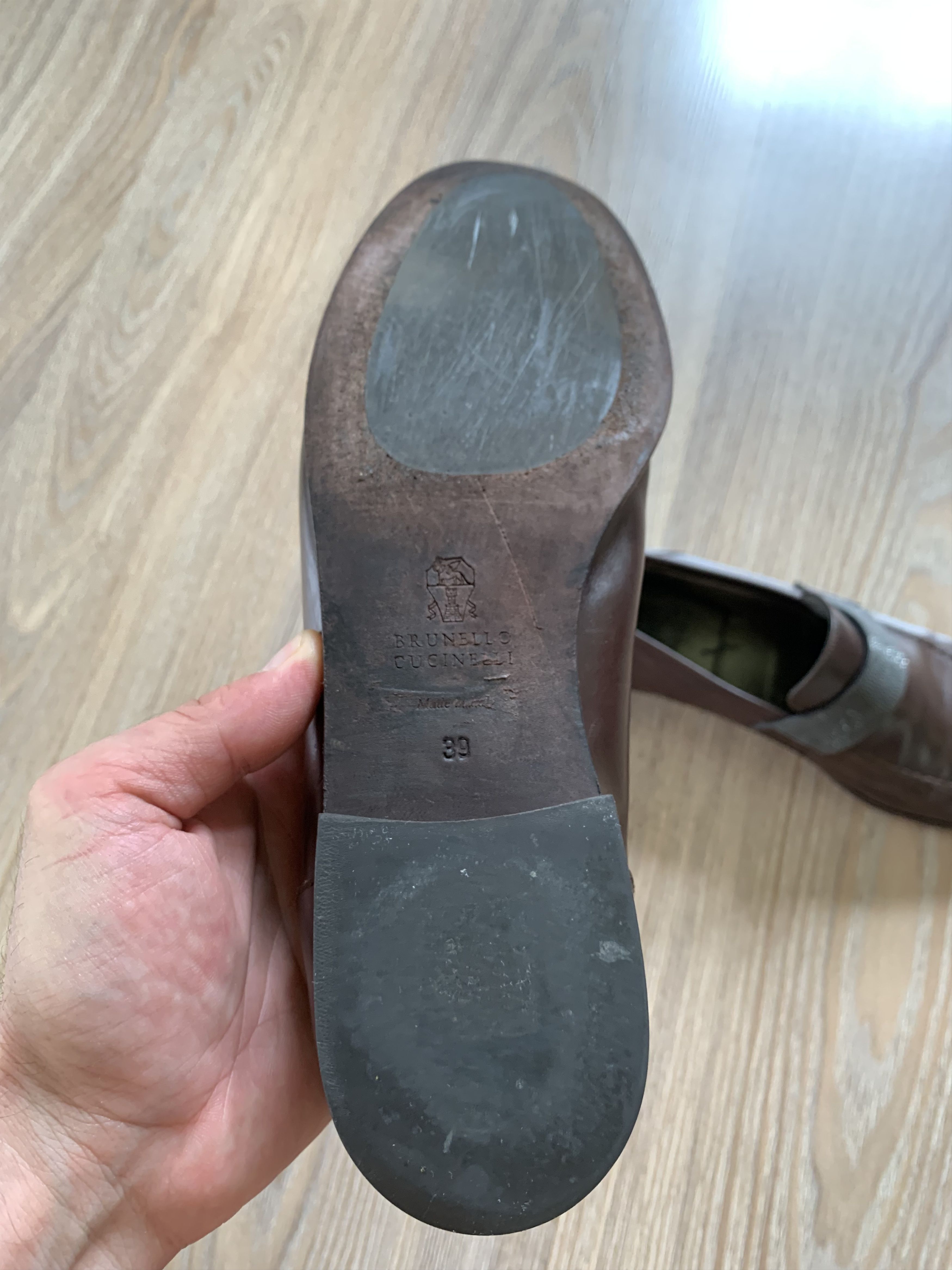 Brunello Cucinelli Brunello Cucinelli Leather Womens Monili Trim Loafers Size US 8 / IT 38 - 11 Thumbnail