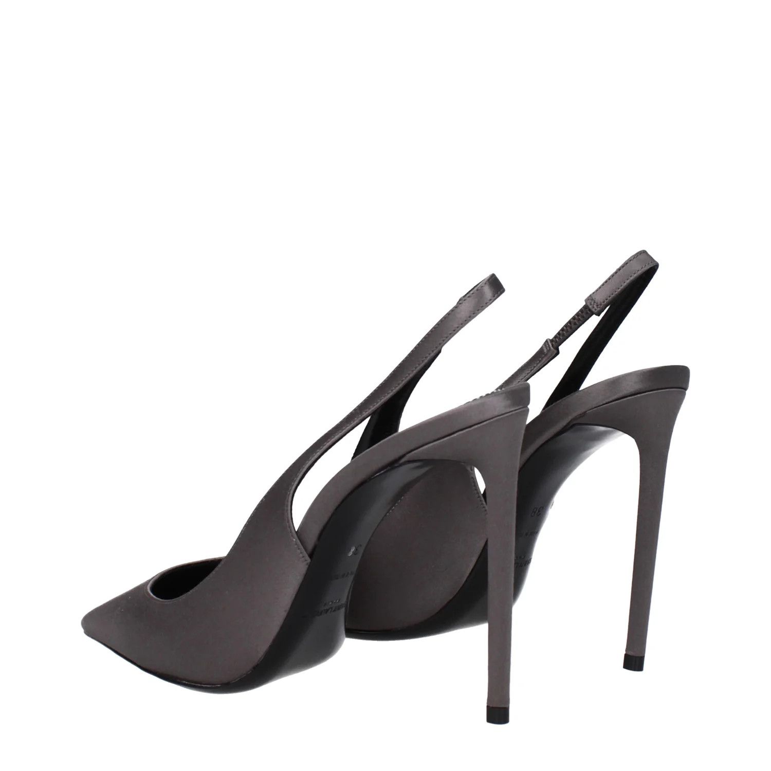 Saint Laurent Paris ob1o1e1124 Satin Sandals in Storm Grey Size US 11 / IT 41 - 4 Thumbnail