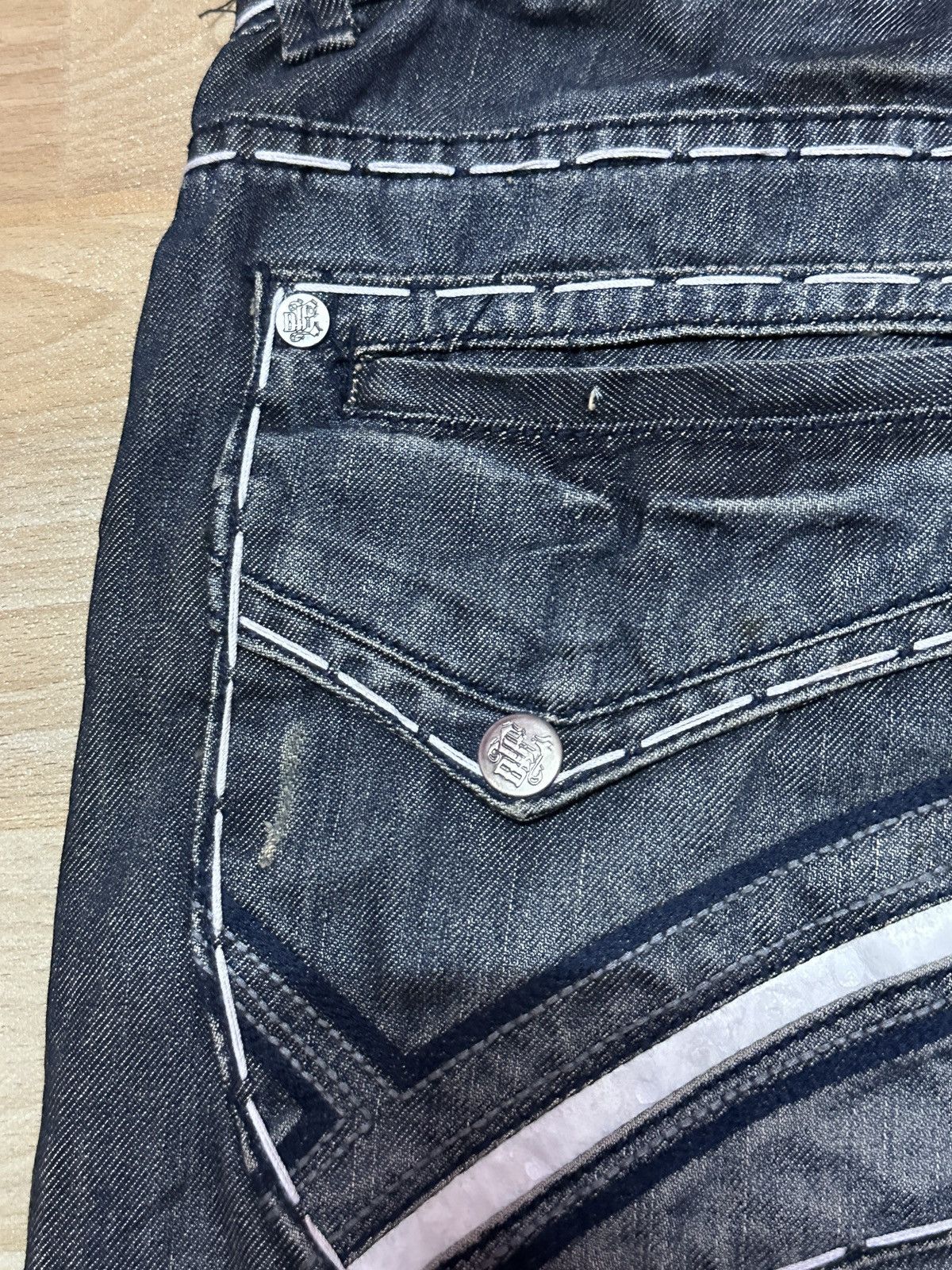 Other Rare🔥Distressed Buckle Division Bootcut Denim Size US 38 / EU 54 - 20 Thumbnail