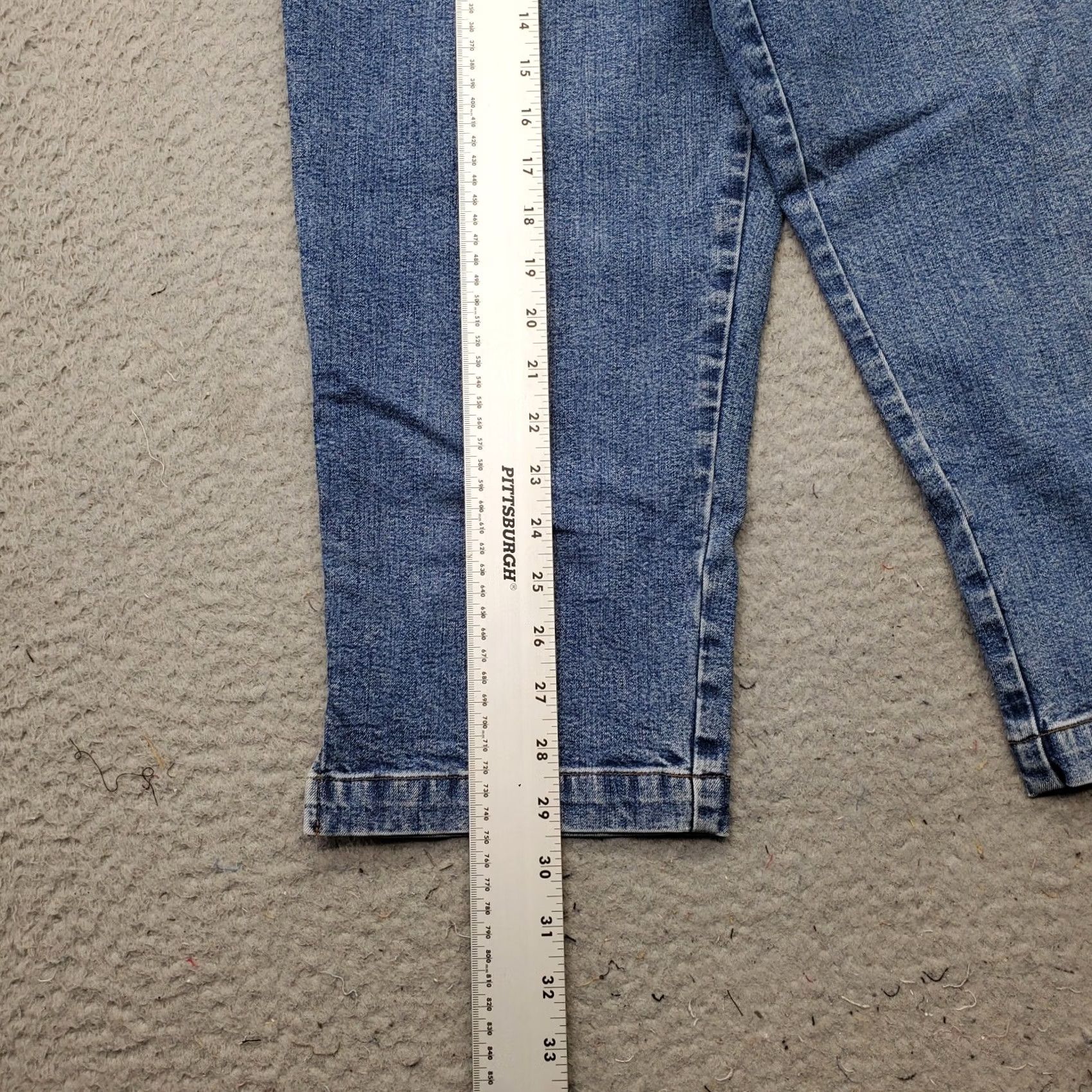Denime Lauren Jeans Co. Cropped Jeans Womens 12P Blue Denim Straight Fit Ankle Slit Jeans Womens 12P Blue Denim Straight Crop Slit Size 34" / US 12 / IT 48 - 3 Thumbnail
