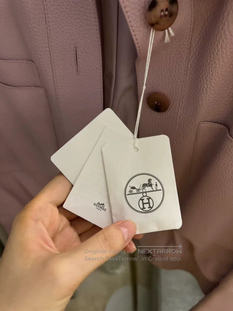 Hermes Hermes Pink Deer Leather Jacket Size 36 Size XS / US 0-2 / IT 36-38 - 4 Thumbnail