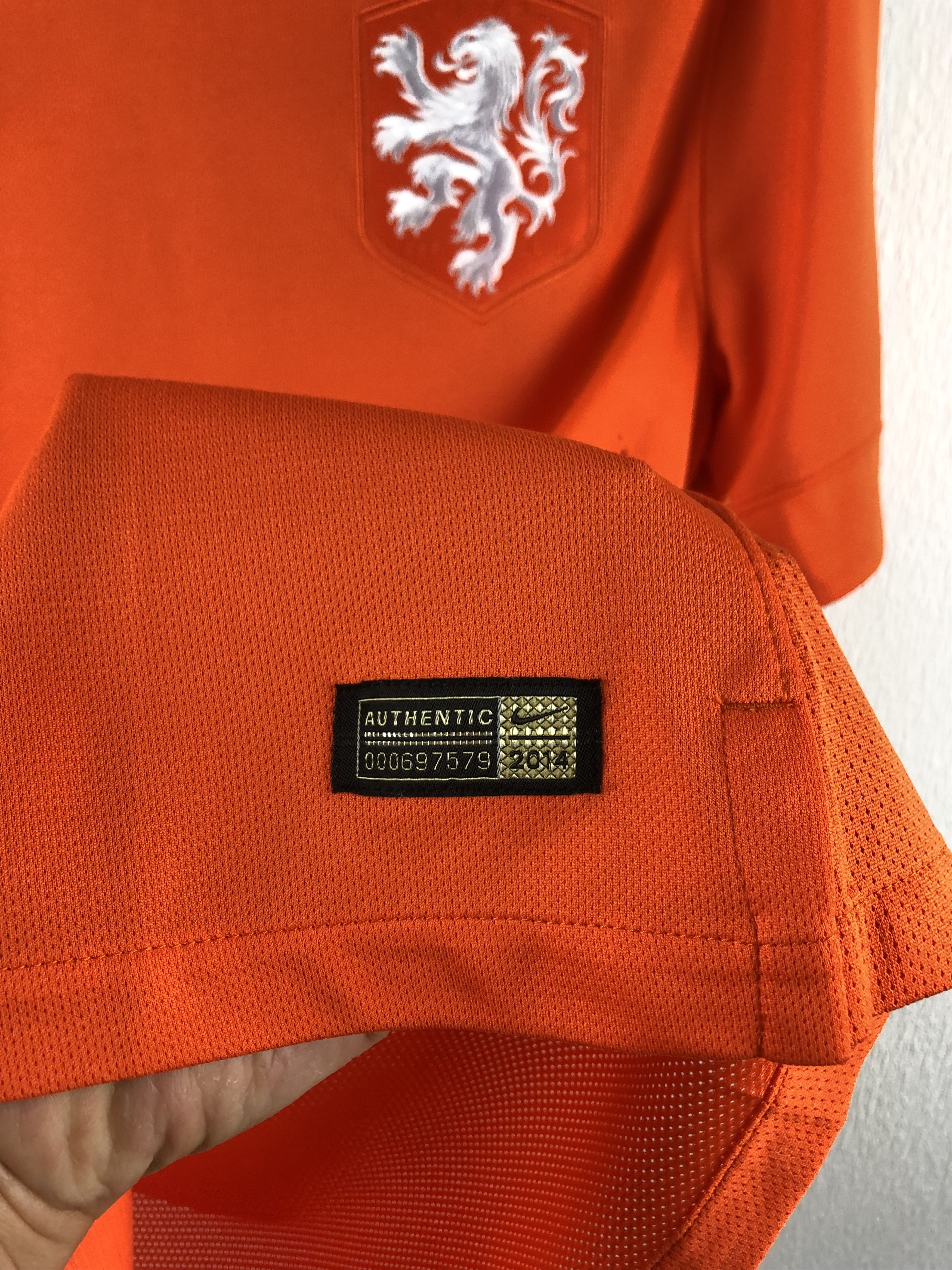 Nike Netherlands Holland shirt 2014 Soccer Player Issue Jersey Size US M / EU 48-50 / 2 - 5 Thumbnail