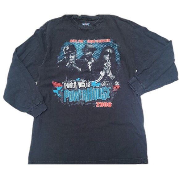 Rap Tees × Vintage Vintage Jay Z Lil Wayne Powerhouse Radio concert shirt 2008 Size US M / EU 48-50 / 2 - 1 Thumbnail