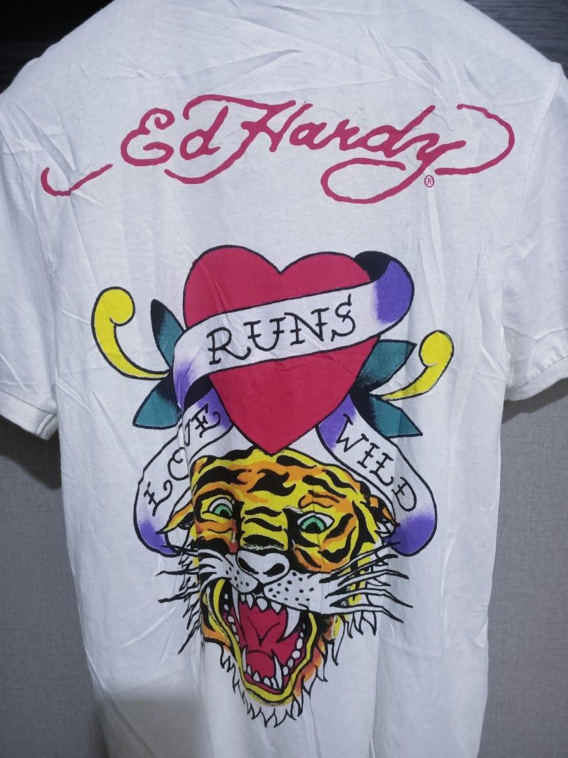 Ed Hardy Ed Hardy Tiger Heart Runs Wild Polo – Y2K Tattoo Era Size US S / EU 44-46 / 1 - 2 Thumbnail