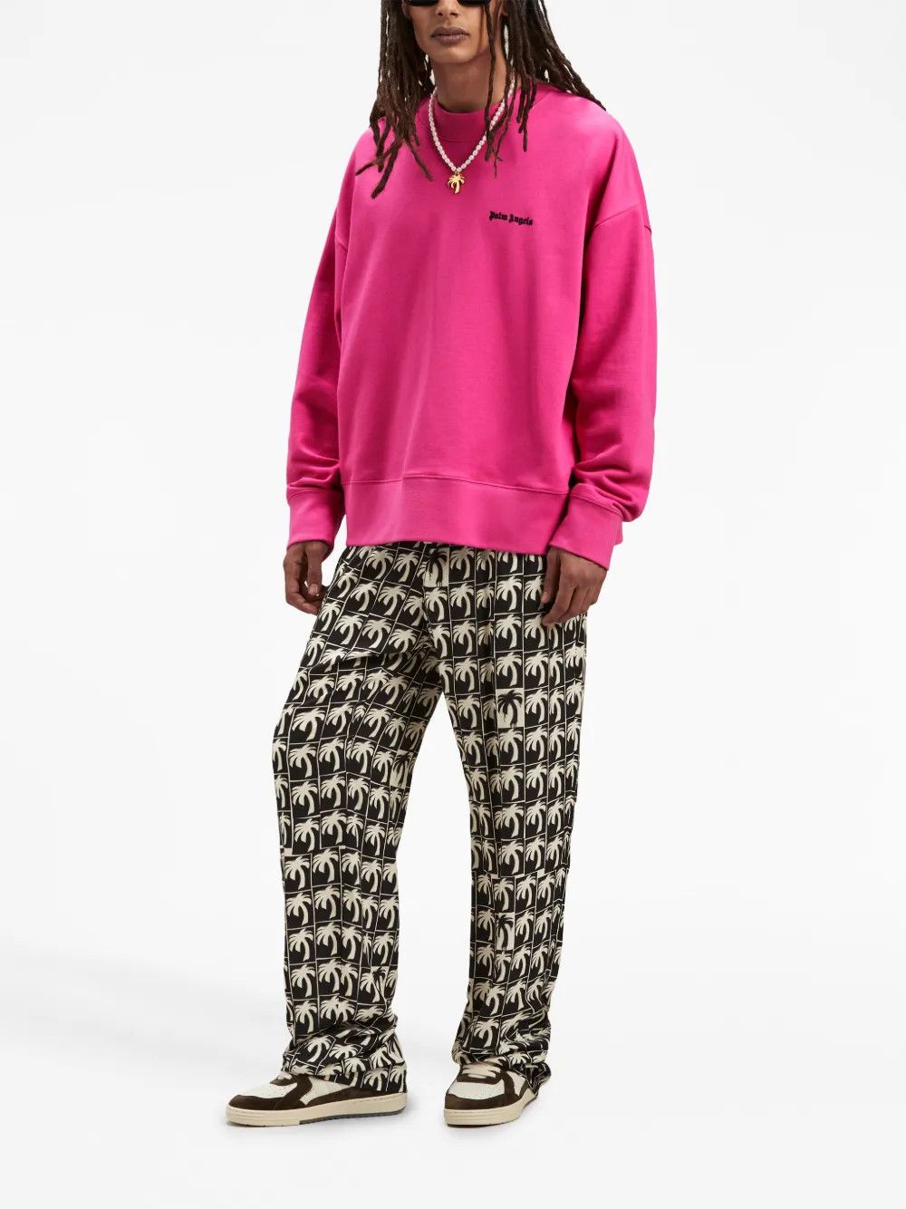 Palm Angels o1y0325 Jogger & Sweatpant in Black/White Size US 30 / EU 46 - 5 Thumbnail