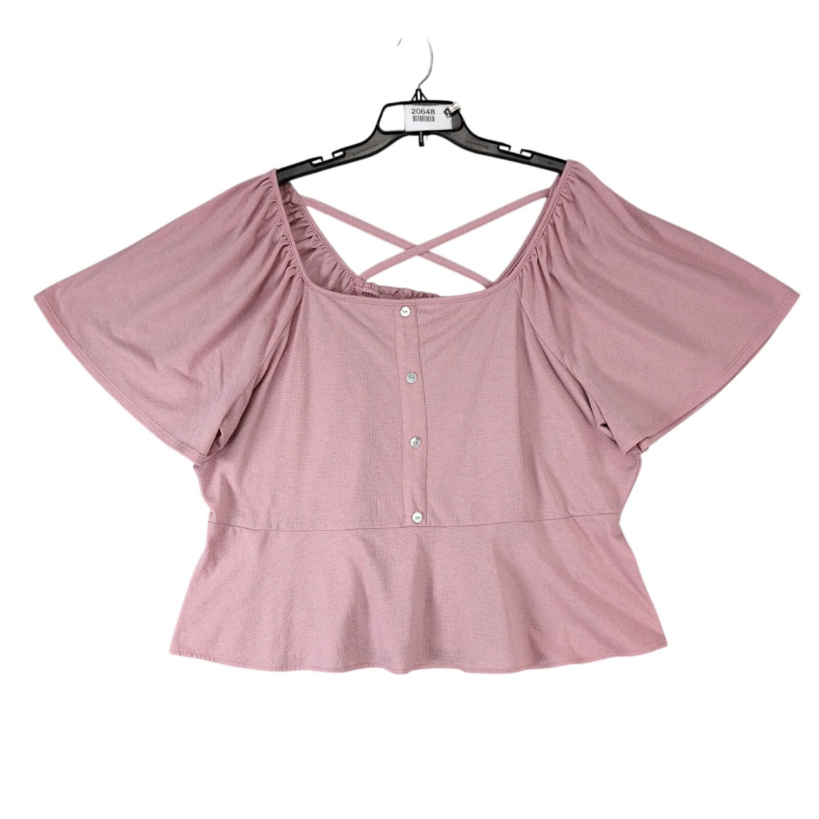 Other Love + Joy by FCT Pink Off-Shoulder Peasant Blouse Womens 3X Size 3XL / US 20-22 - 1 Thumbnail