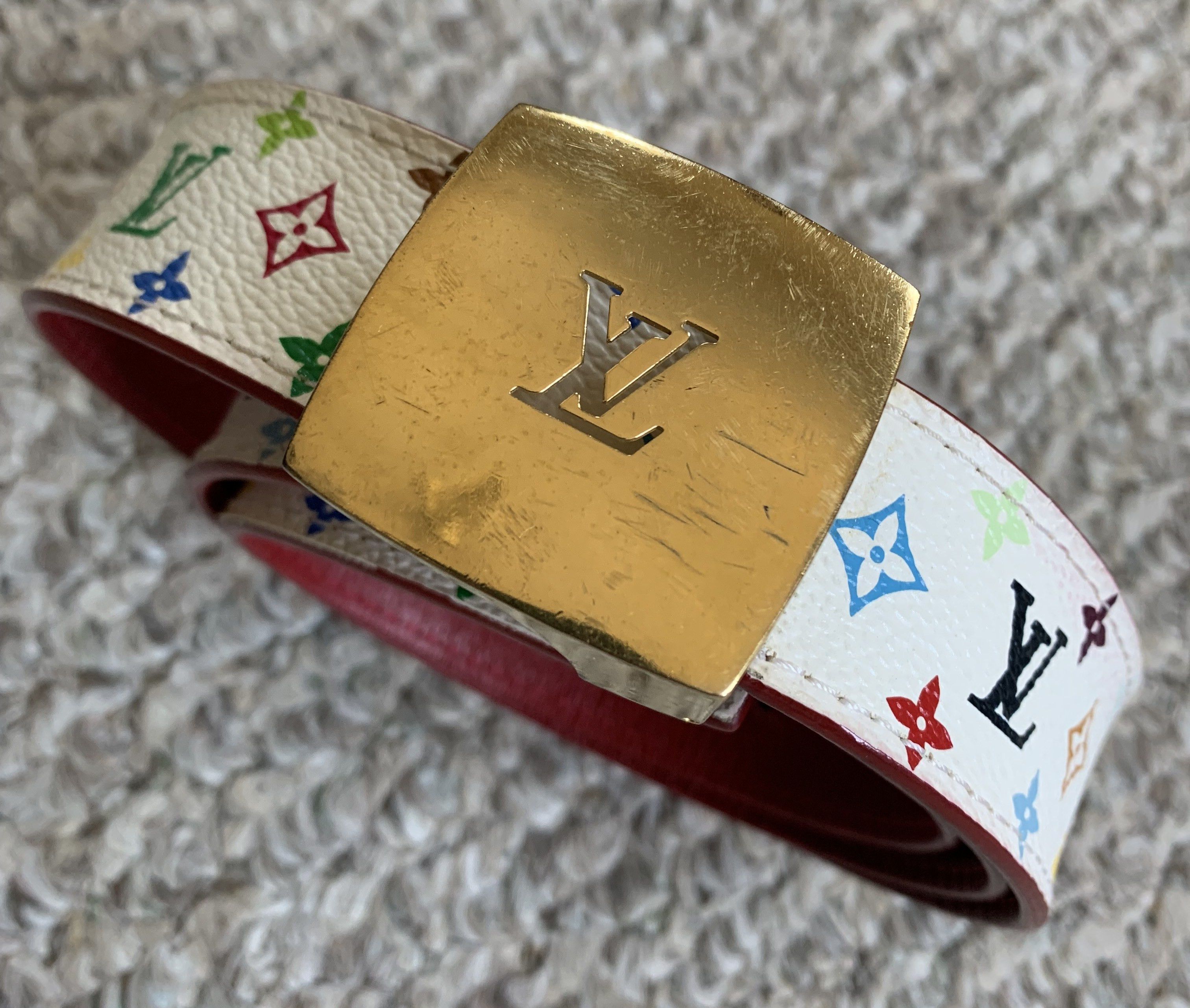 Louis Vuitton × Takashi Murakami S/S 2003 Louis Murakami Multicolor Monogram Belt Size 30 - 8 Thumbnail