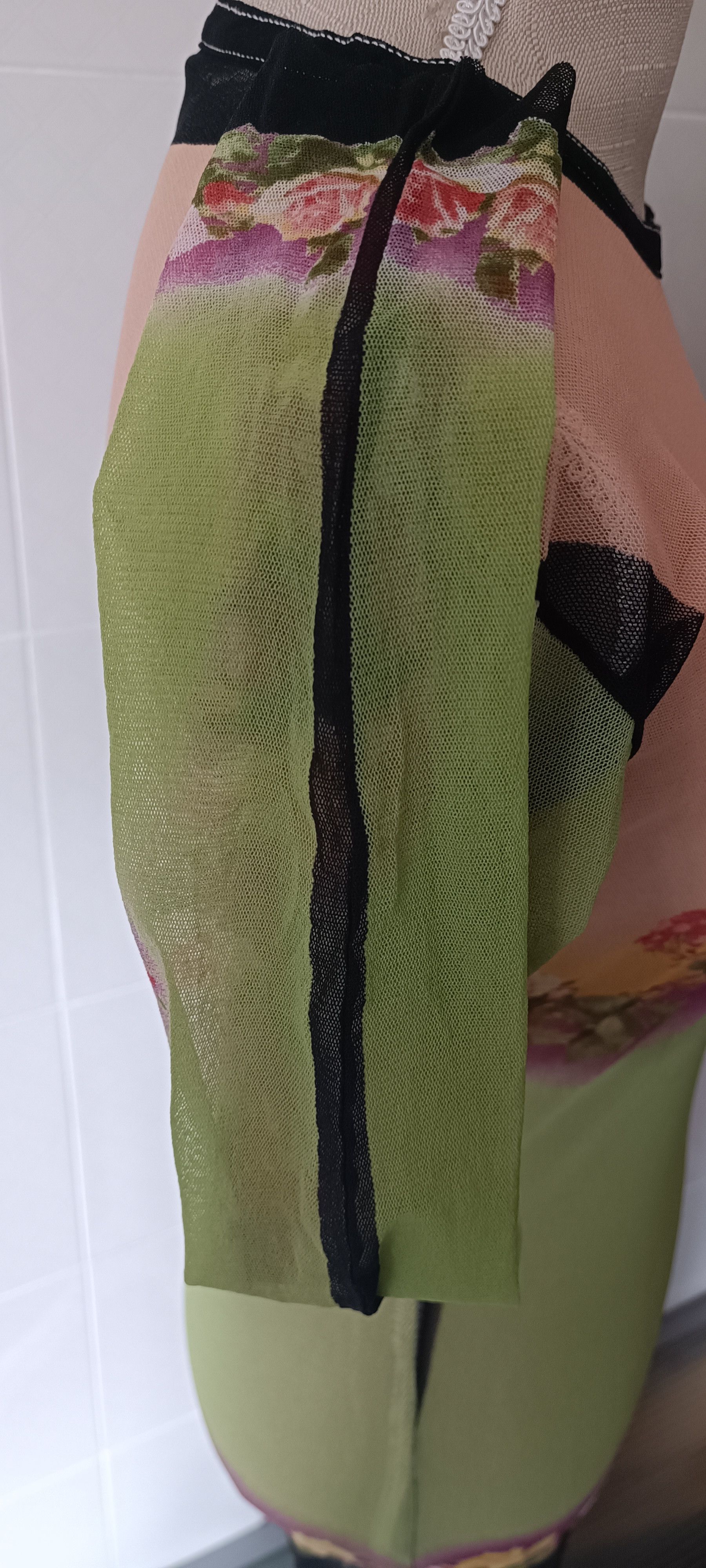 Jean Paul Gaultier SS2001_ flower print nylon mesh top Size L / US 10 / IT 46 - 9 Thumbnail