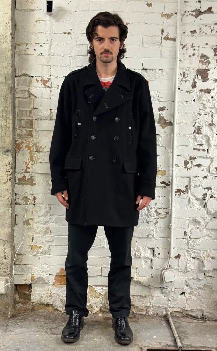 C.P. Company 2000s C.P. Company Black Wool Double-Breasted Coat Size US L / EU 52-54 / 3 - 2 Thumbnail