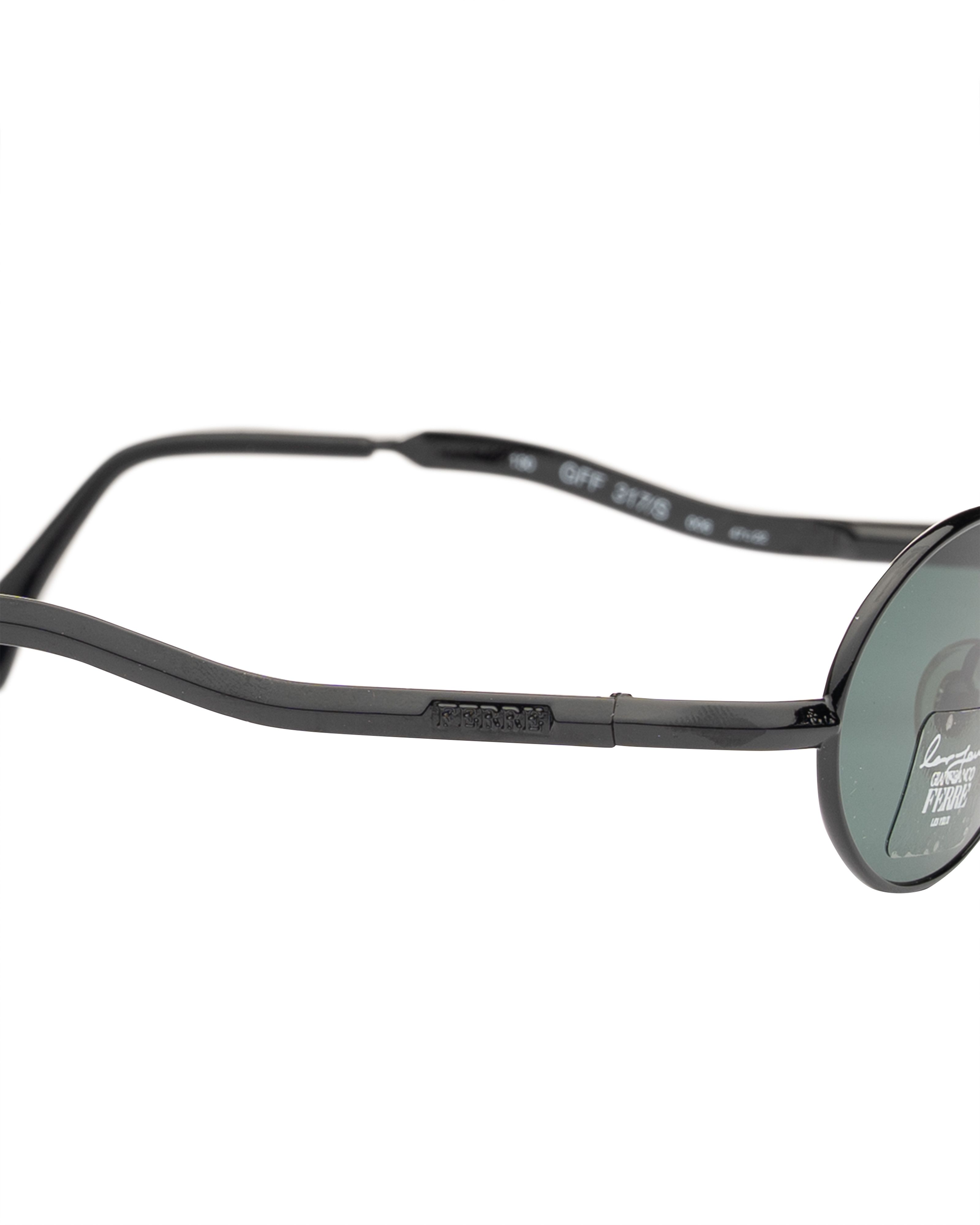 Gianfranco Ferre Gianfranco Ferre '90s Black Bent Temples Oval Sunglasses Size ONE SIZE - 2 Thumbnail