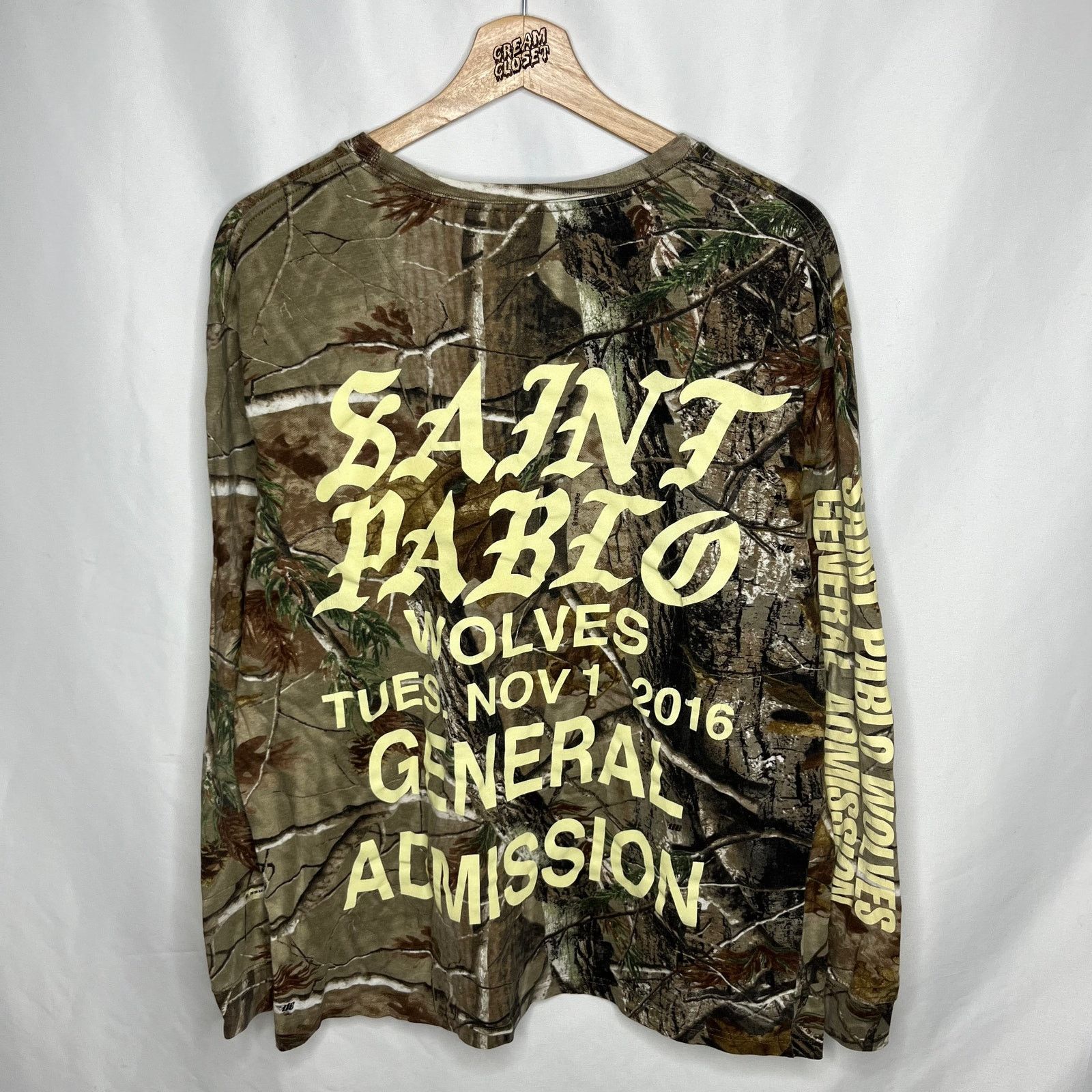 Life of Saint Pablo General Admission Camo Wolves Tour Merch