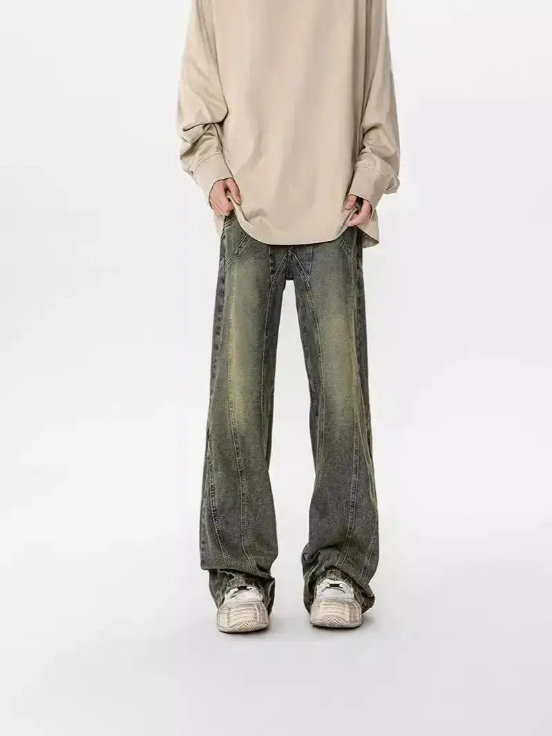Japanese Brand Retro loose high street straight leg jeans Size US 32 / EU 48 - 1 Thumbnail