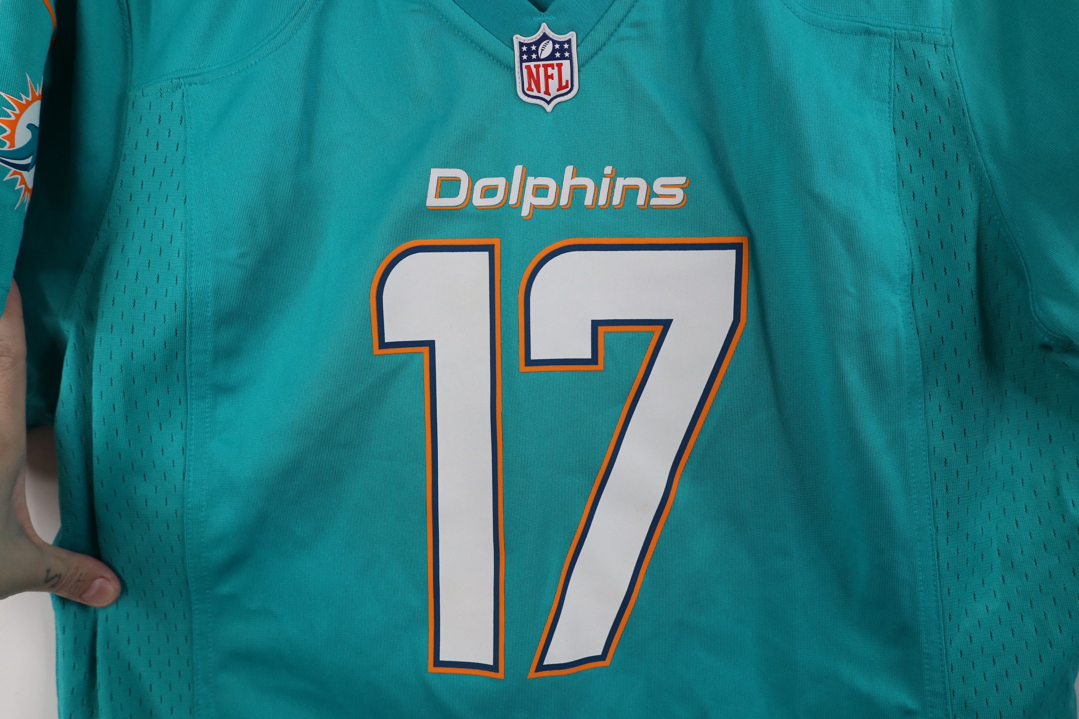 Nike Nike On Field Miami Dolphins Football Jersey Teal #17 Size XL / US 12-14 / IT 48-50 - 7 Thumbnail