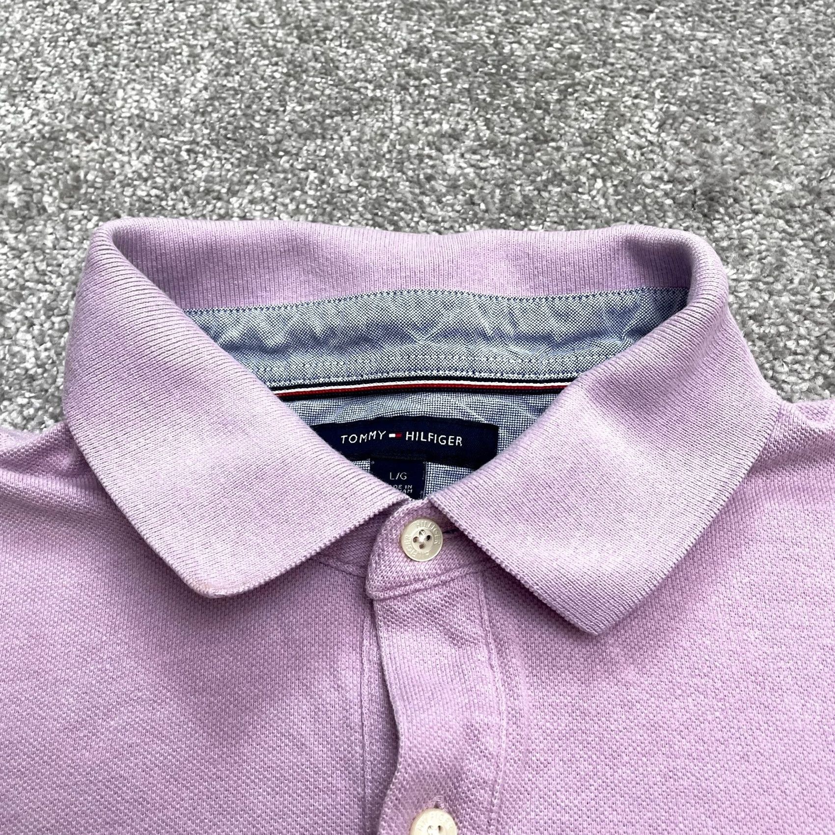 Tommy Hilfiger Tommy Hilfiger Custom Fit Polo Shirt Men Large Purple Cotton Short Sleeve Casual Size US L / EU 52-54 / 3 - 4 Thumbnail