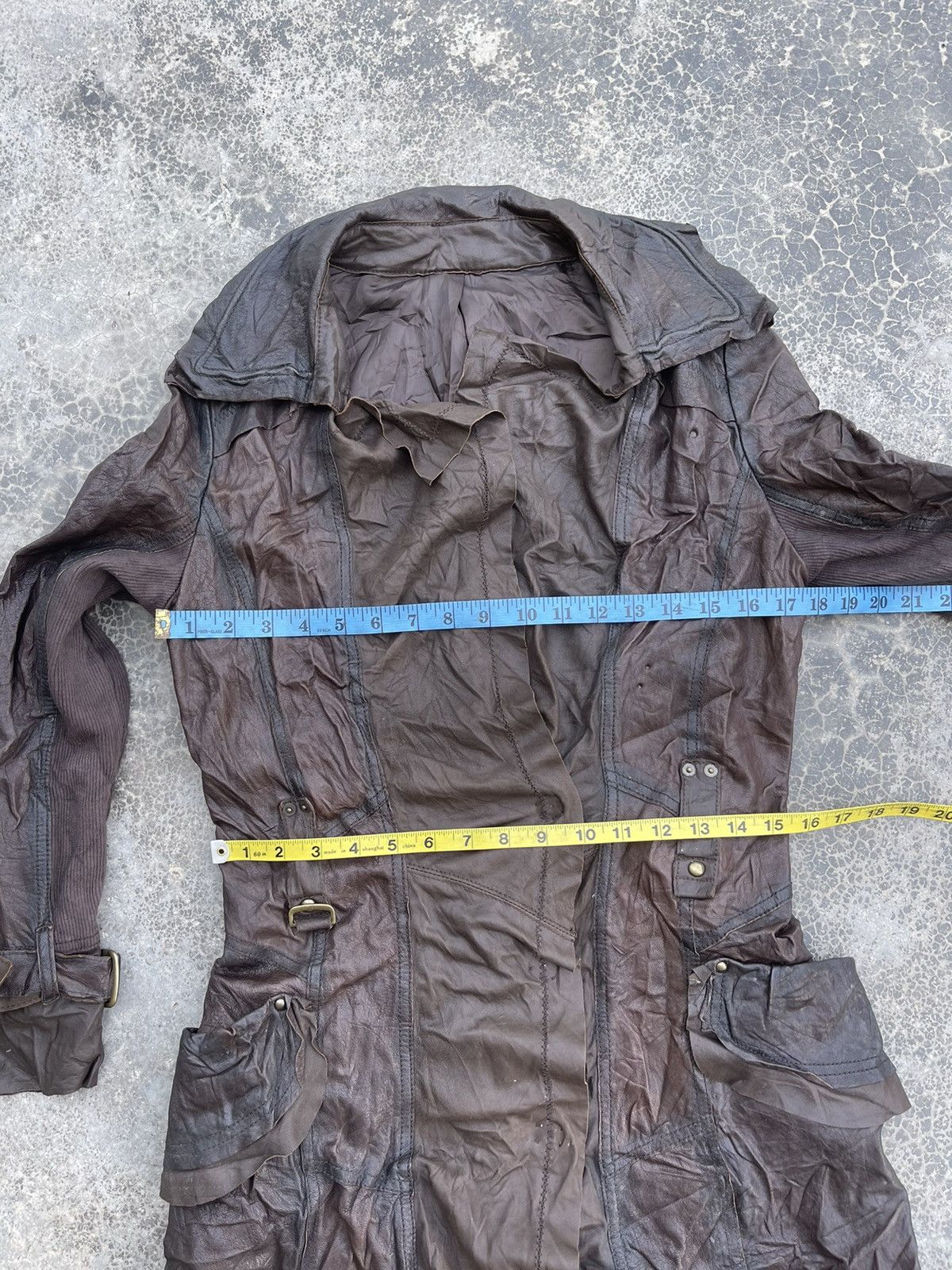 If Six Was Nine Blue Jam sheep leather Bondage L.G.B style Jacket Size S / US 4 / IT 40 - 15 Thumbnail