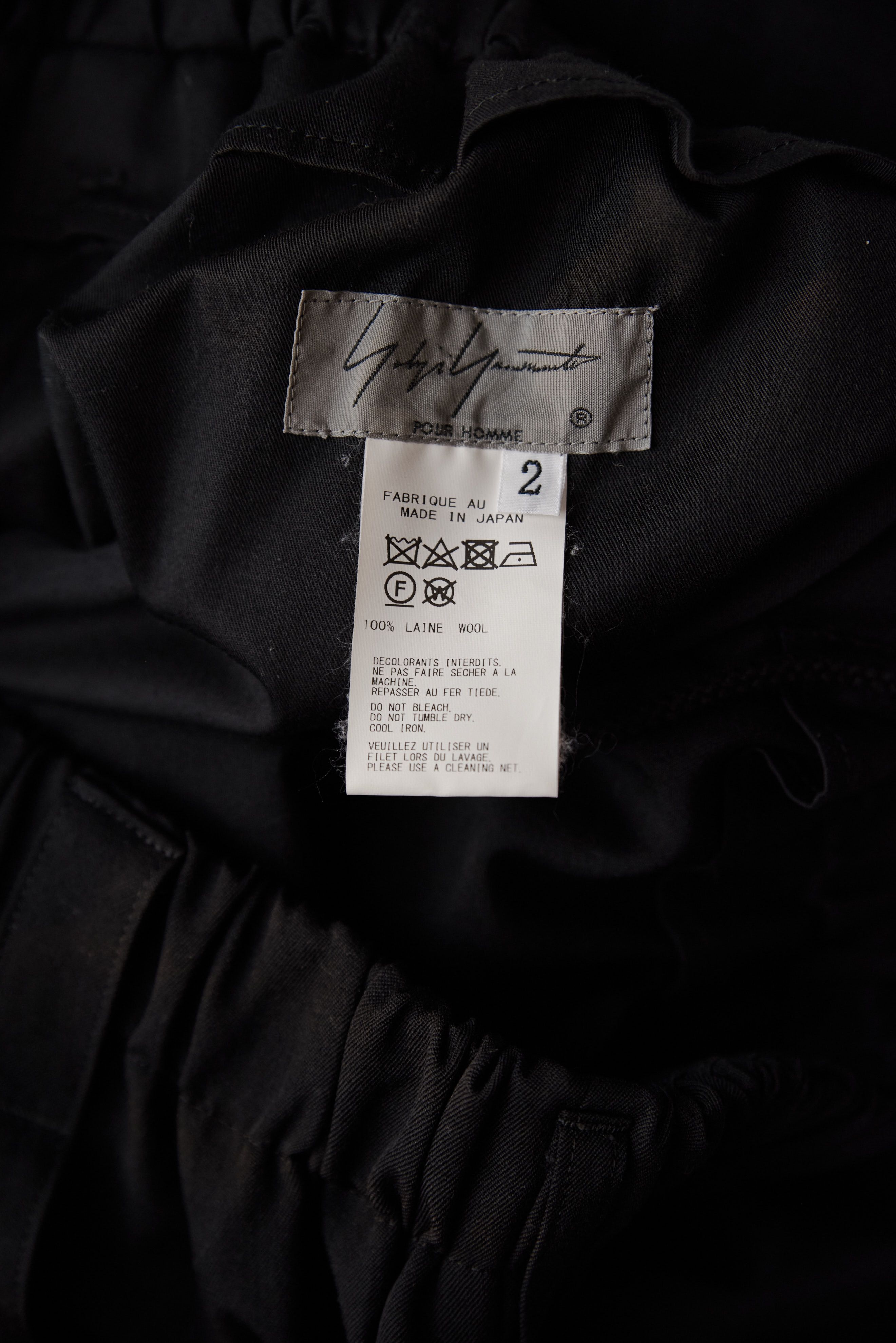 Yohji Yamamoto Yohji Yamamoto Pour Homme SS20 - Wool Tab Gather Pants Size US 30 / EU 46 - 15 Thumbnail