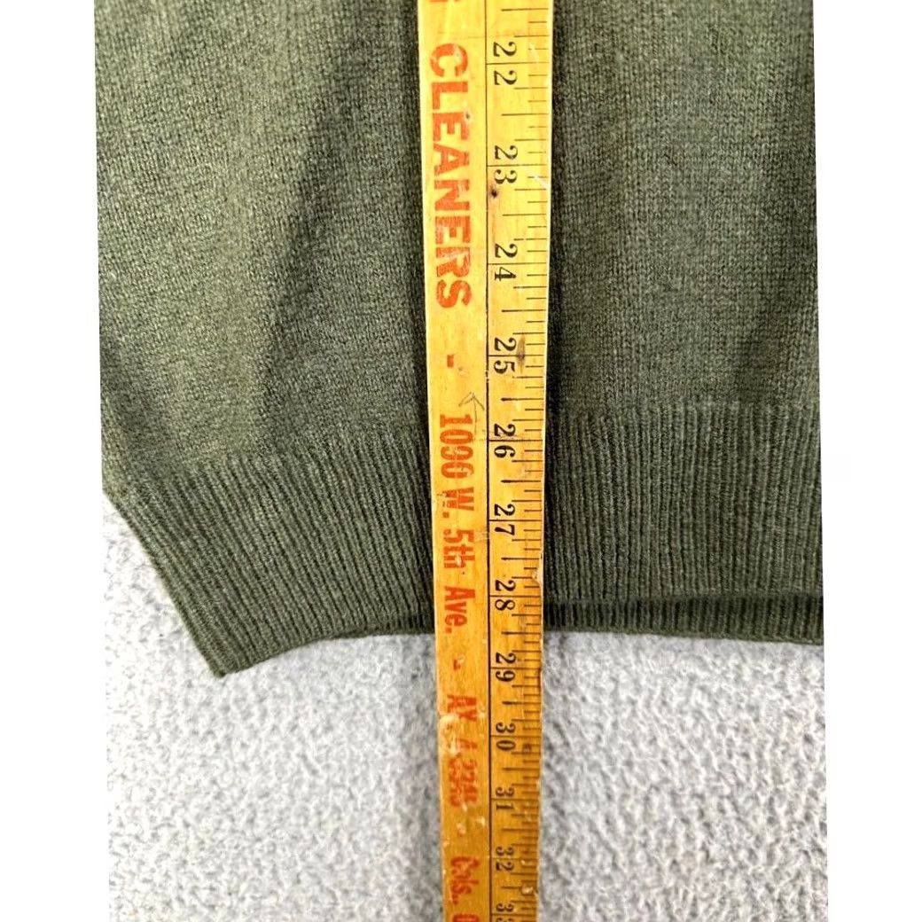 Olive The Oxford Shirt Co. V-Neck Sweater Mens XL Olive Green Lambswool Blend Pullover Size US XL / EU 56 / 4 - 7 Thumbnail