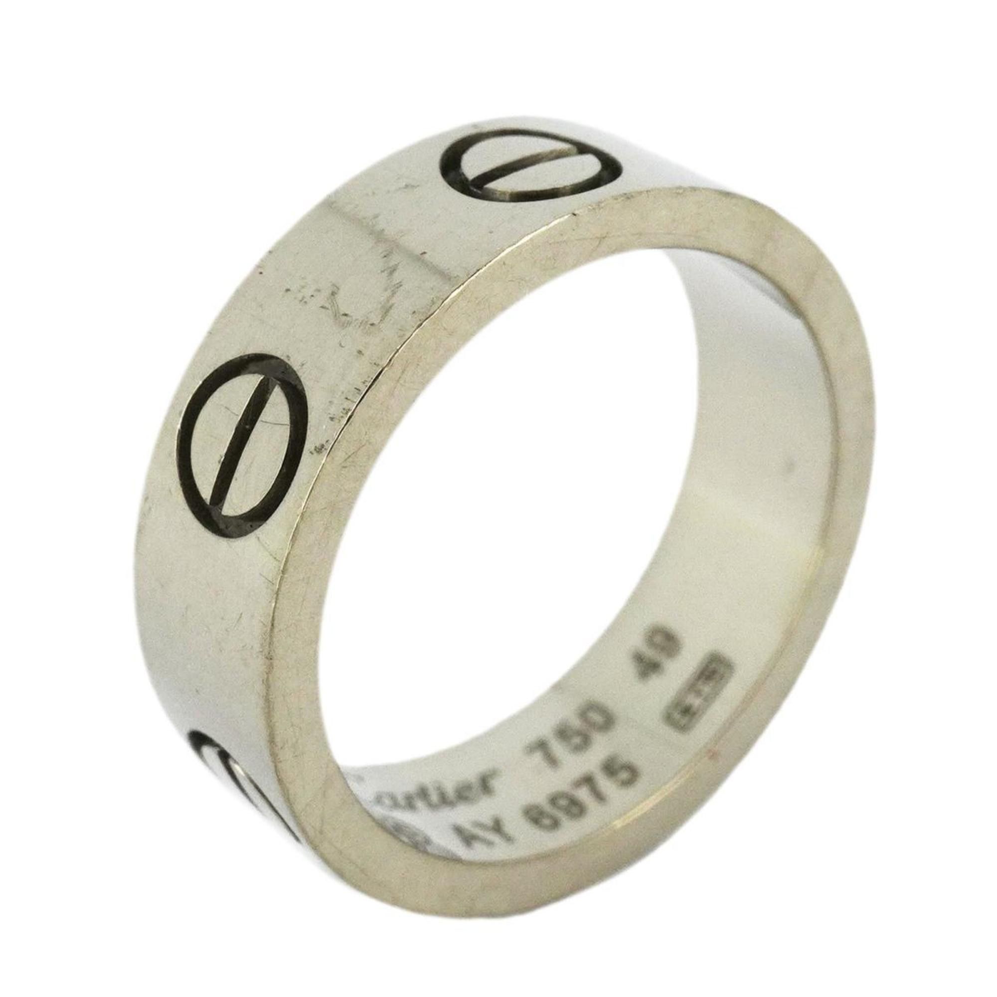 image of Cartier Ring Love K18Wg White Gold Ladies, Women's