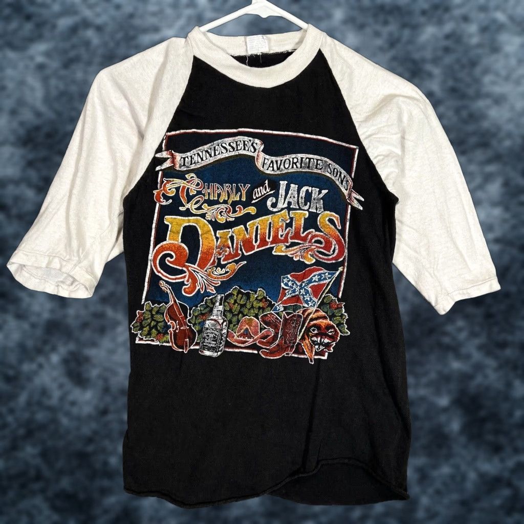 Vintage VINTAGE A1 RARE Jack Daniels Whiskey 3/4 Sleeve T Shirt Adult Medium Black Size US M / EU 48-50 / 2 - 1 Thumbnail