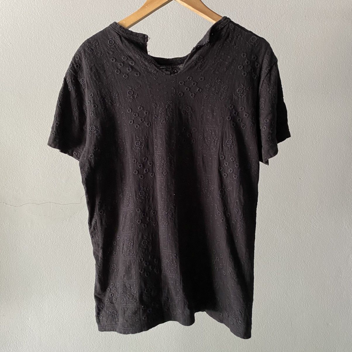 Comme des Garcons COMME des GARCONS Black Embroidered Cutout Short-Sleeve Top Size M / US 6-8 / IT 42-44 - 15 Thumbnail