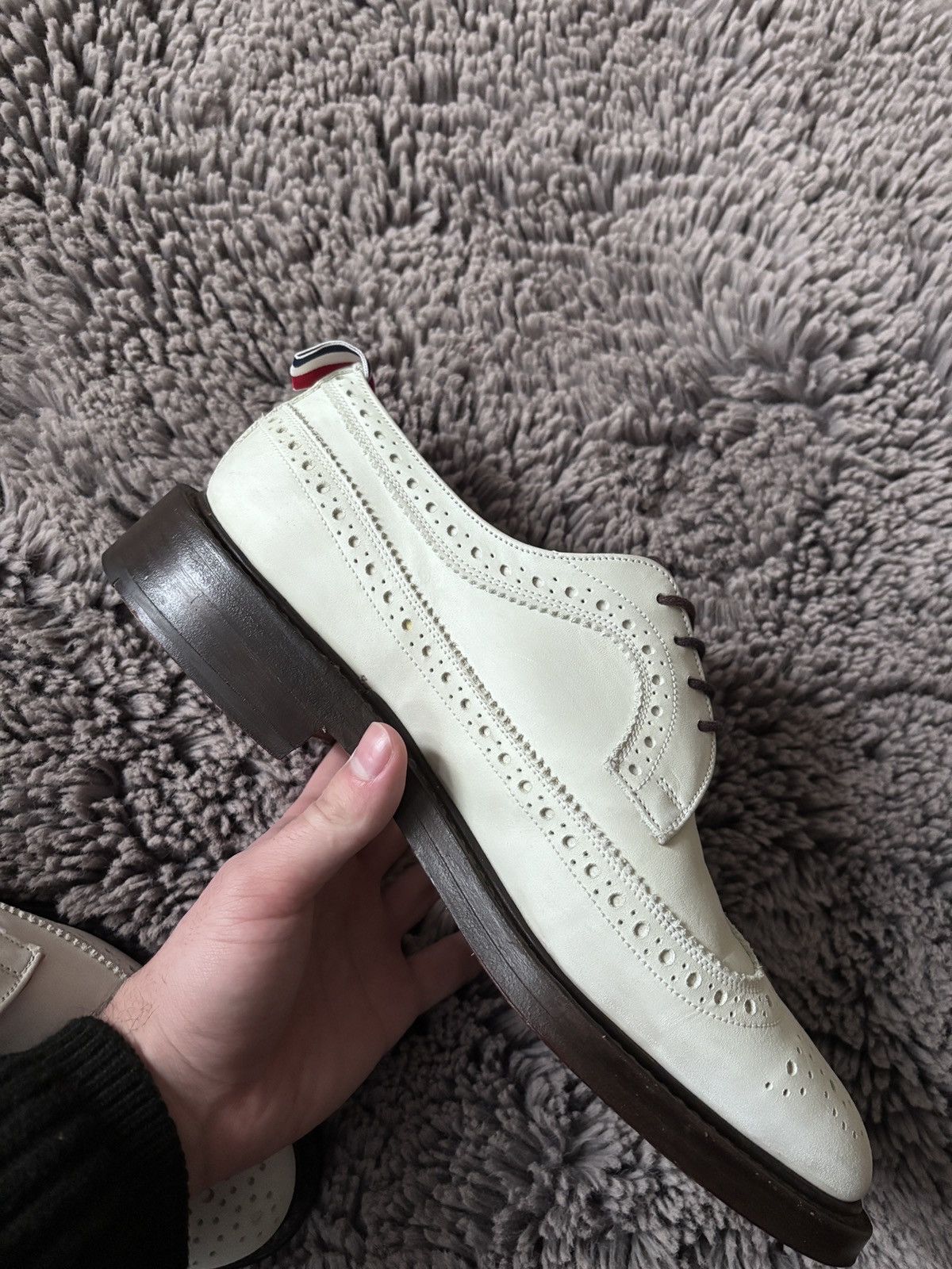 Thom Browne × Vintage Thom Browne Vintage Classic Longwing white brogue Size US 9 / EU 42 - 5 Thumbnail