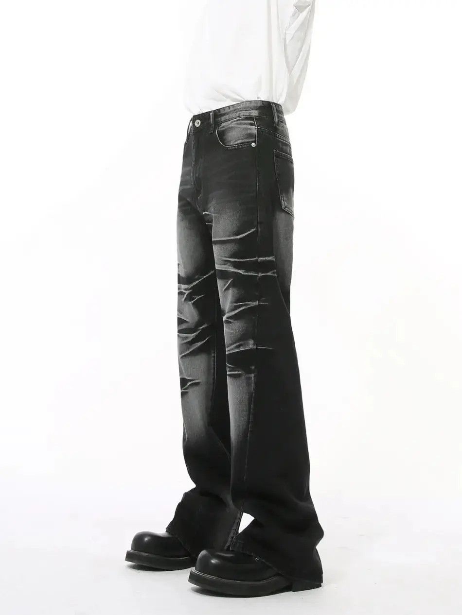 Japanese Brand Retro loose straight leg micro flared jeans Size US 32 / EU 48 - 3 Thumbnail