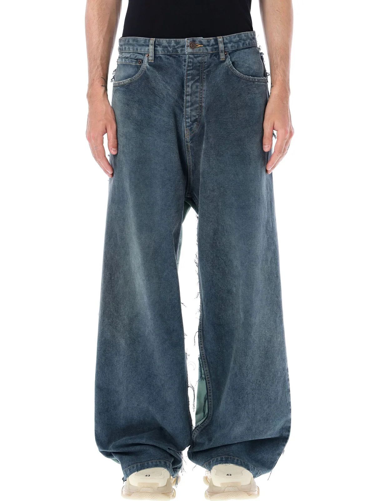 Balenciaga Hybrid Baggy Pants Jeans Navy Size US 32 / EU 48 - 1 Thumbnail
