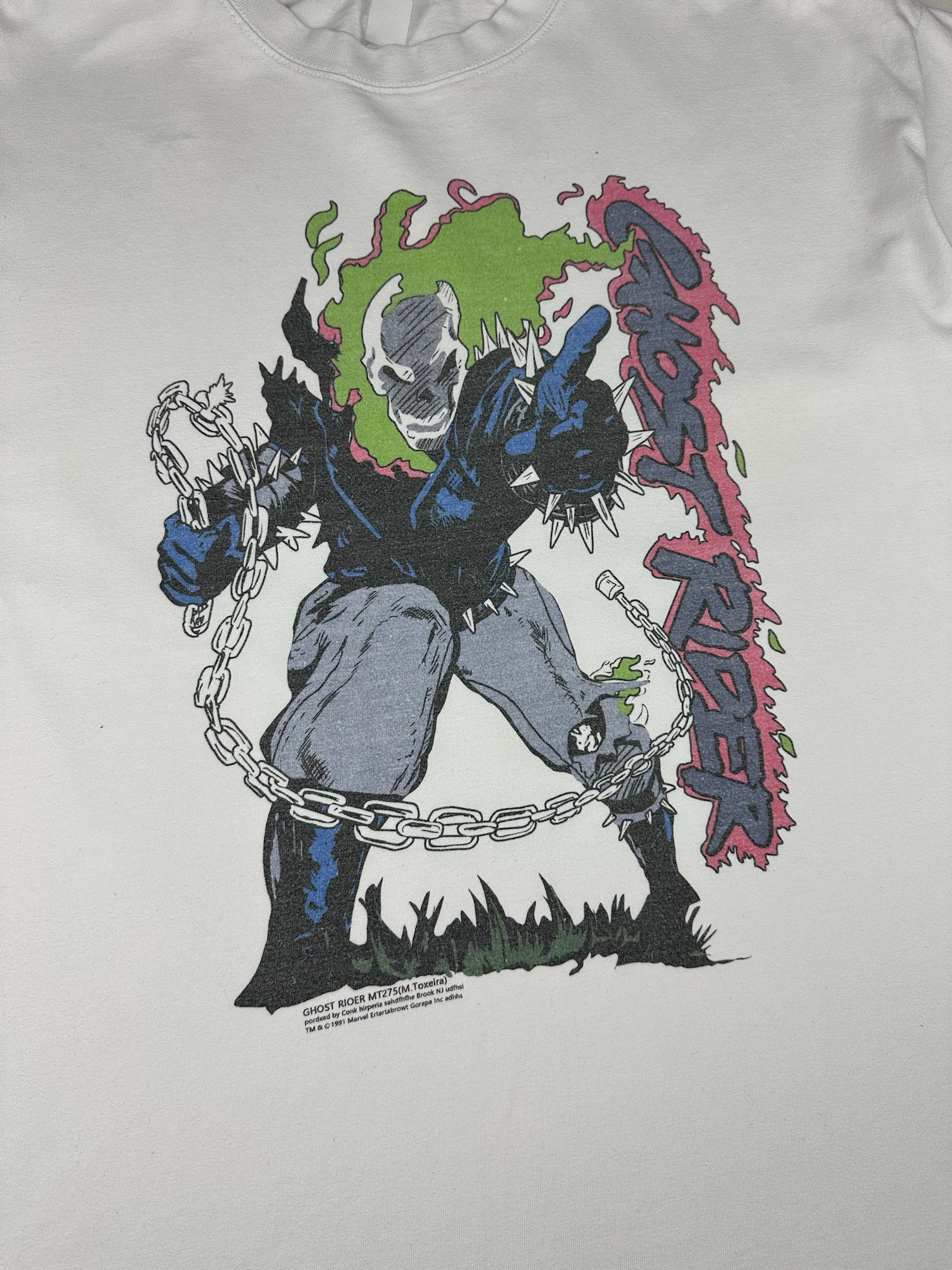 Vintage Vintage MARVEL GHOST RIDER TSHIRT Size US XL / EU 56 / 4 - 2 Thumbnail