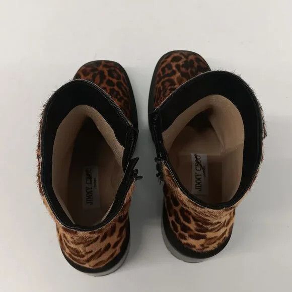 Jimmy Choo Jimmy Choo Mava Leopard-Print Fur Ankle Boots - EU36/US6 Size US 6.5 / IT 36.5 - 10 Thumbnail