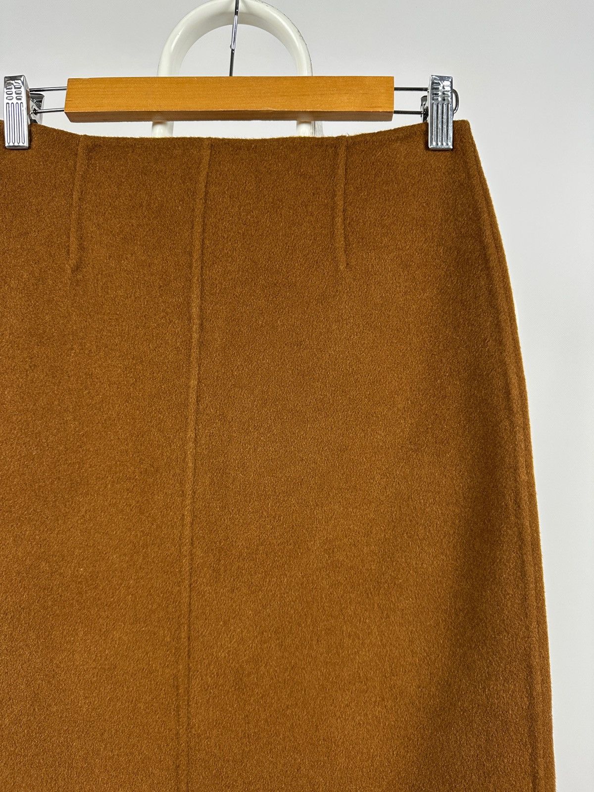 Sezane Sezane Eloane Mustard Wool Midi Skirt Size 26" / US 2 / IT 38 - 10 Thumbnail