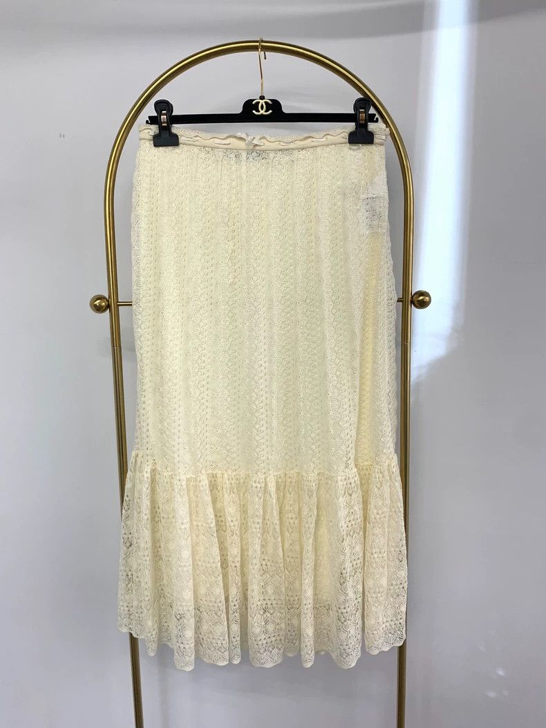 Dior Dior White hollow lace skirt Size 27" / US 4 / IT 40 - 1 Thumbnail