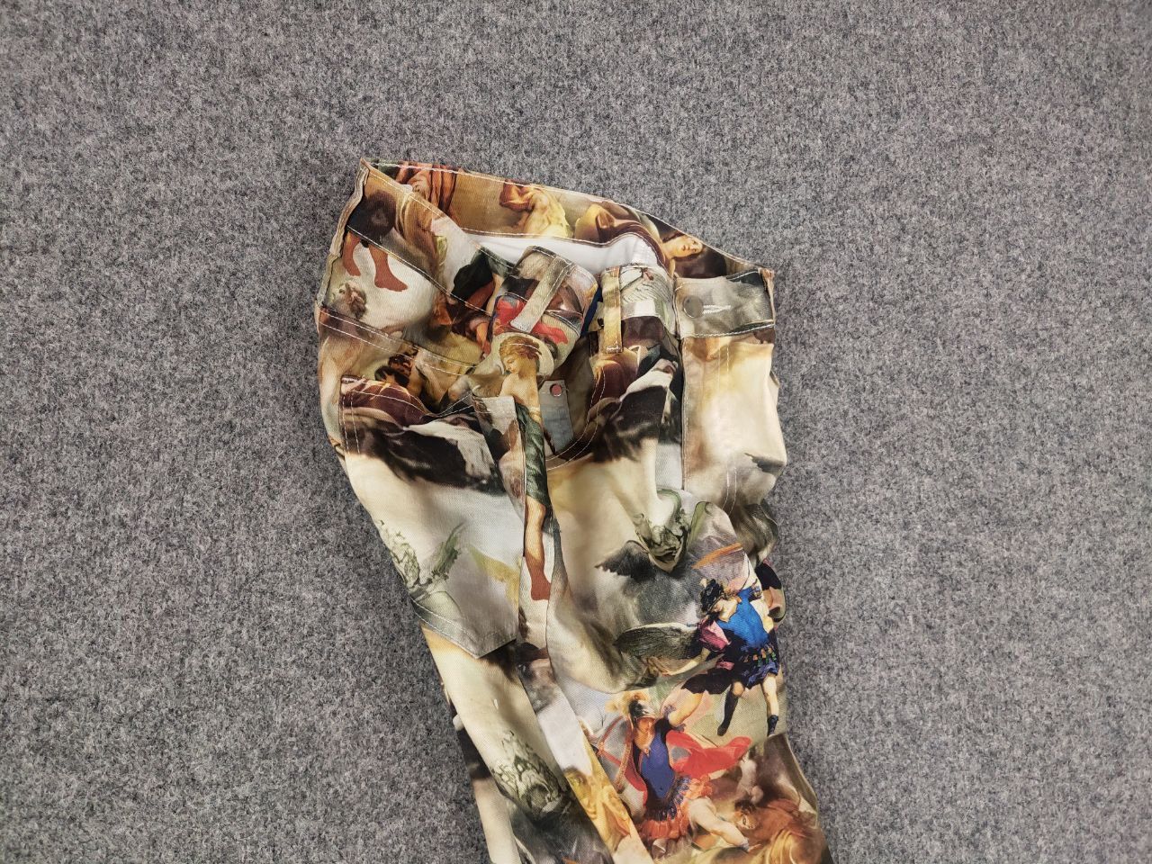 Vintage Vintage Design with angel Renaissance print pants Y2K Style Size US 34 / EU 50 - 4 Thumbnail