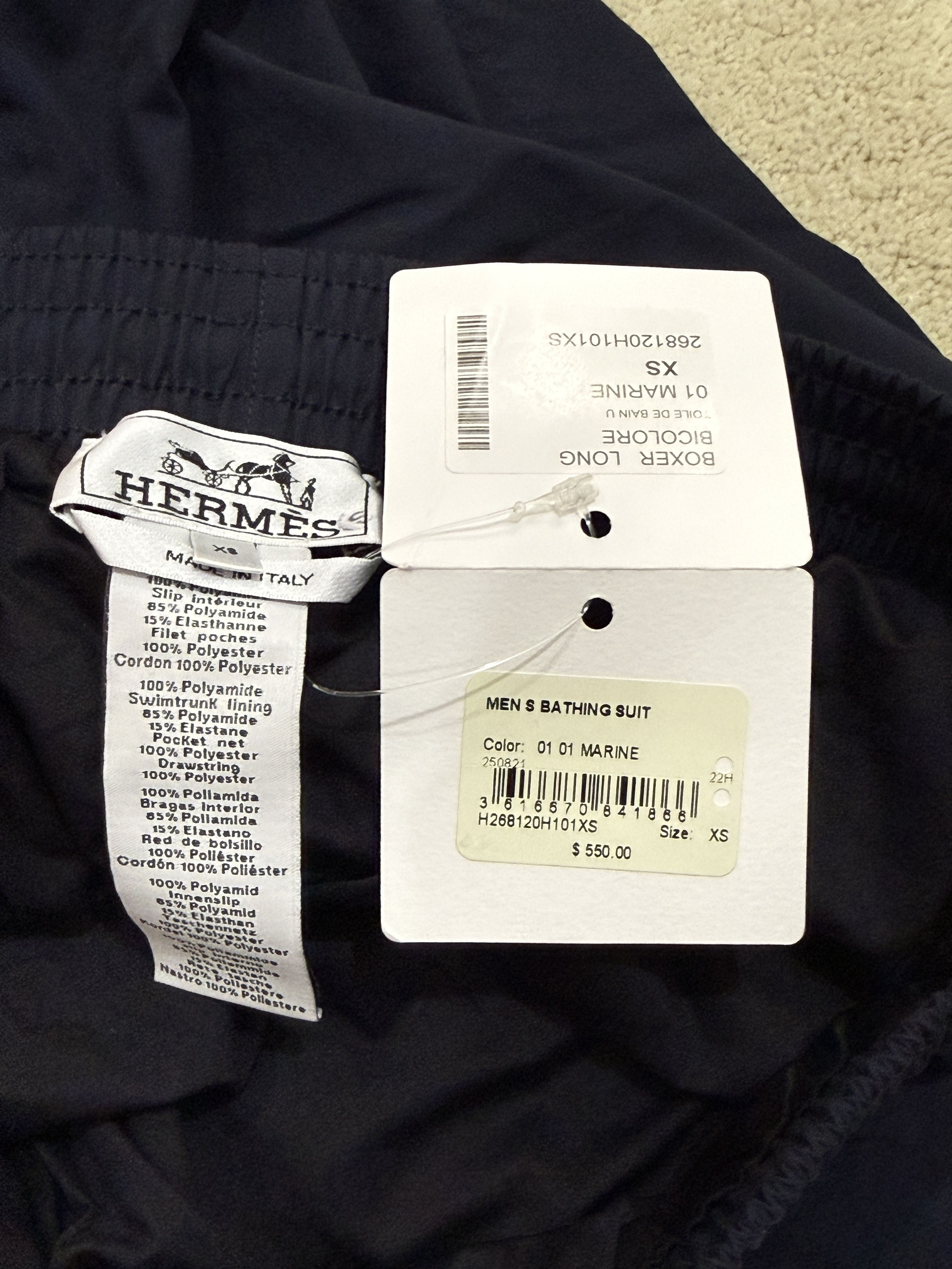 Hermes Hermes Mens Blue XS Swim Suit - New w/ Tags Size US 28 / EU 44 - 8 Thumbnail