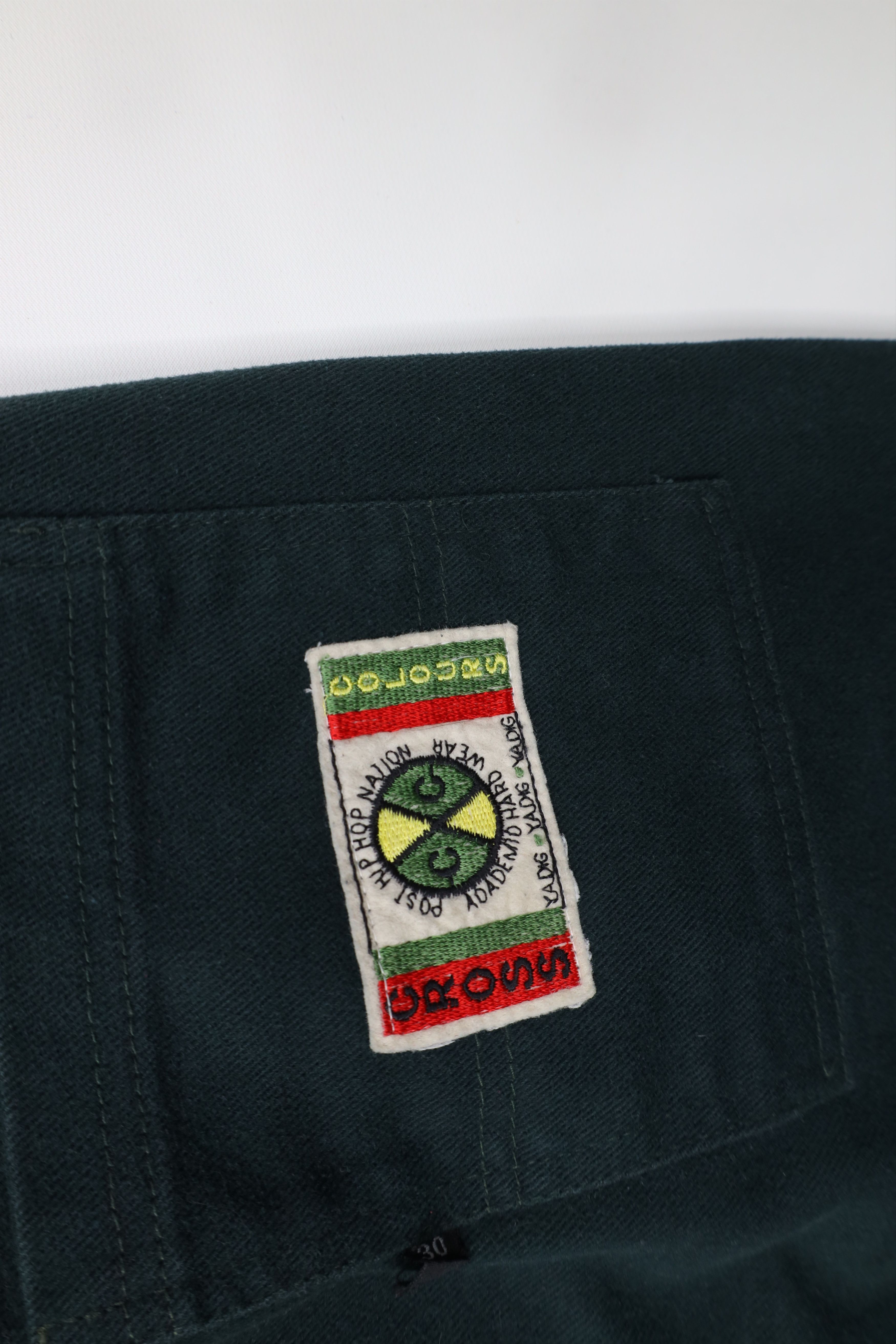 Vintage Vintage 90s Cross Colours Fit Flip Cuff Denim Jeans Green Size US 30 / EU 46 - 14 Thumbnail