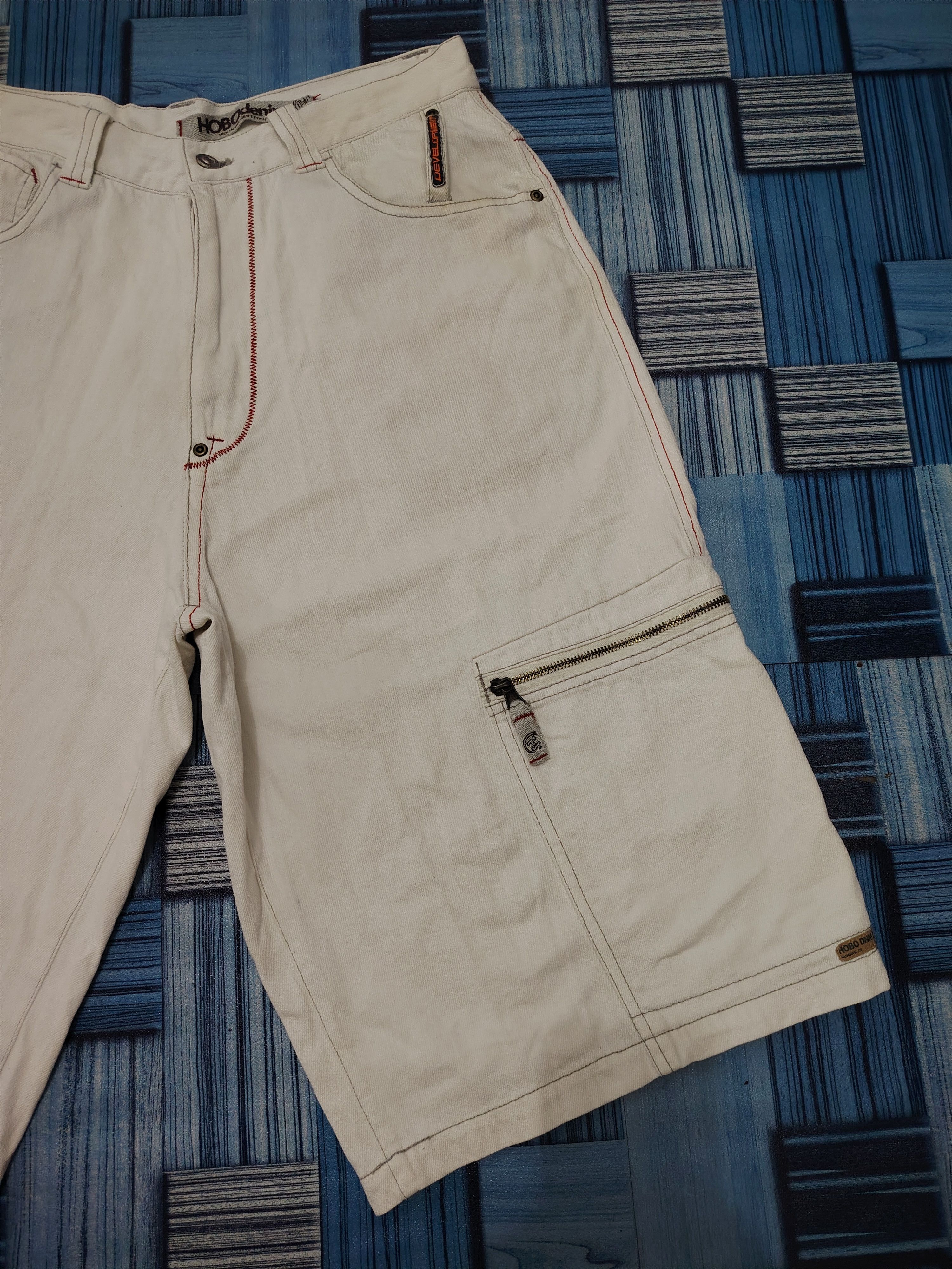 Hobo × JNCO × Southpole 💥Insane 90s HOBO DENIM Baggy Cargo SHORT Skate HIPHOP STYLe Size US 32 / EU 48 - 3 Thumbnail