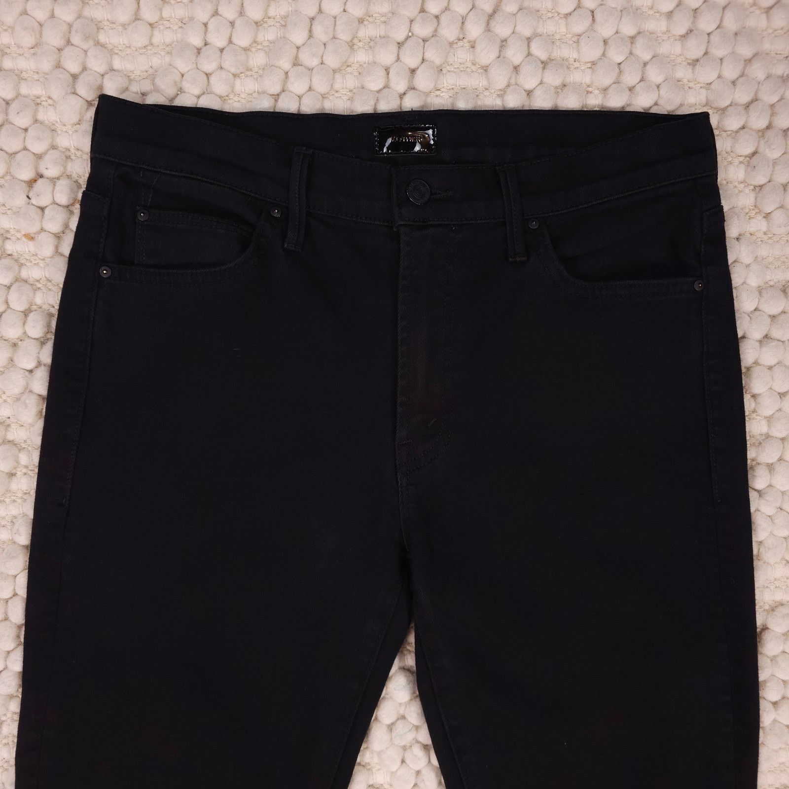 MOTHER Mother The Rascal Ankle Jeans Fray Black Sz 30 Size 30" / US 8 / IT 44 - 2 Thumbnail