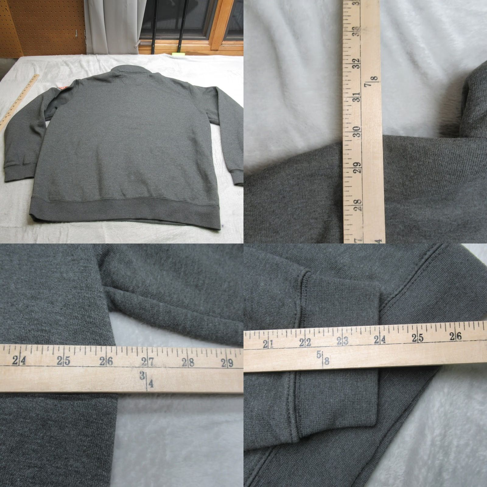 Carhartt Carhartt Sweatshirt XL Mens Gray Loose Fit Quarter Zip Pockets Mock Neck Heavyweight Logo Size US XL / EU 56 / 4 - 8 Thumbnail