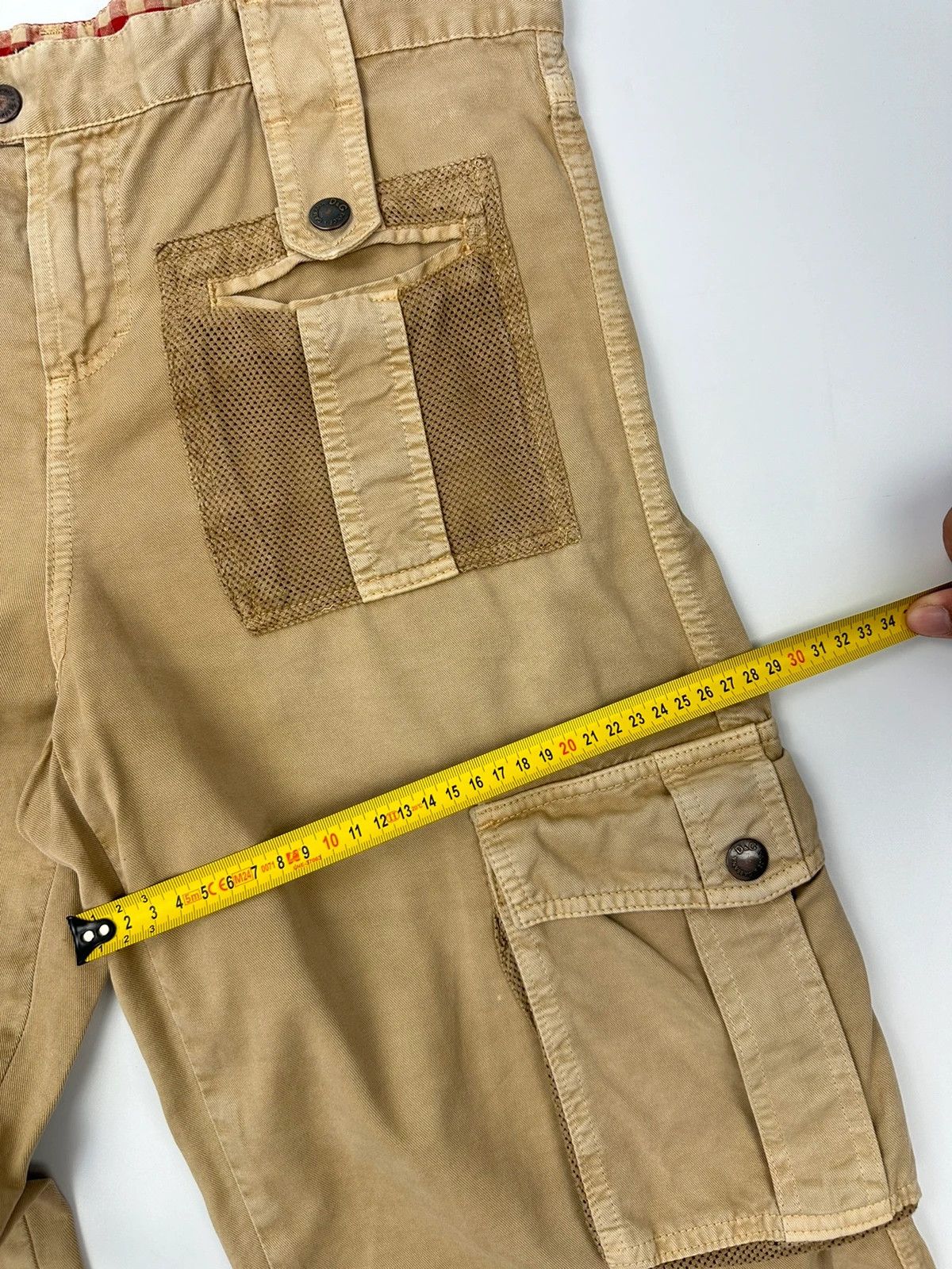 Dolce & Gabbana Dolce & Gabbana SS03 Cargo Mesh Beige Baggy Pants Size US 38 / EU 54 - 13 Thumbnail