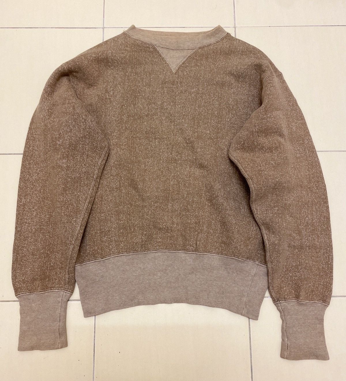 image of Pherrows Plain Pullover Jumper in Desert, Men's (Size Small)