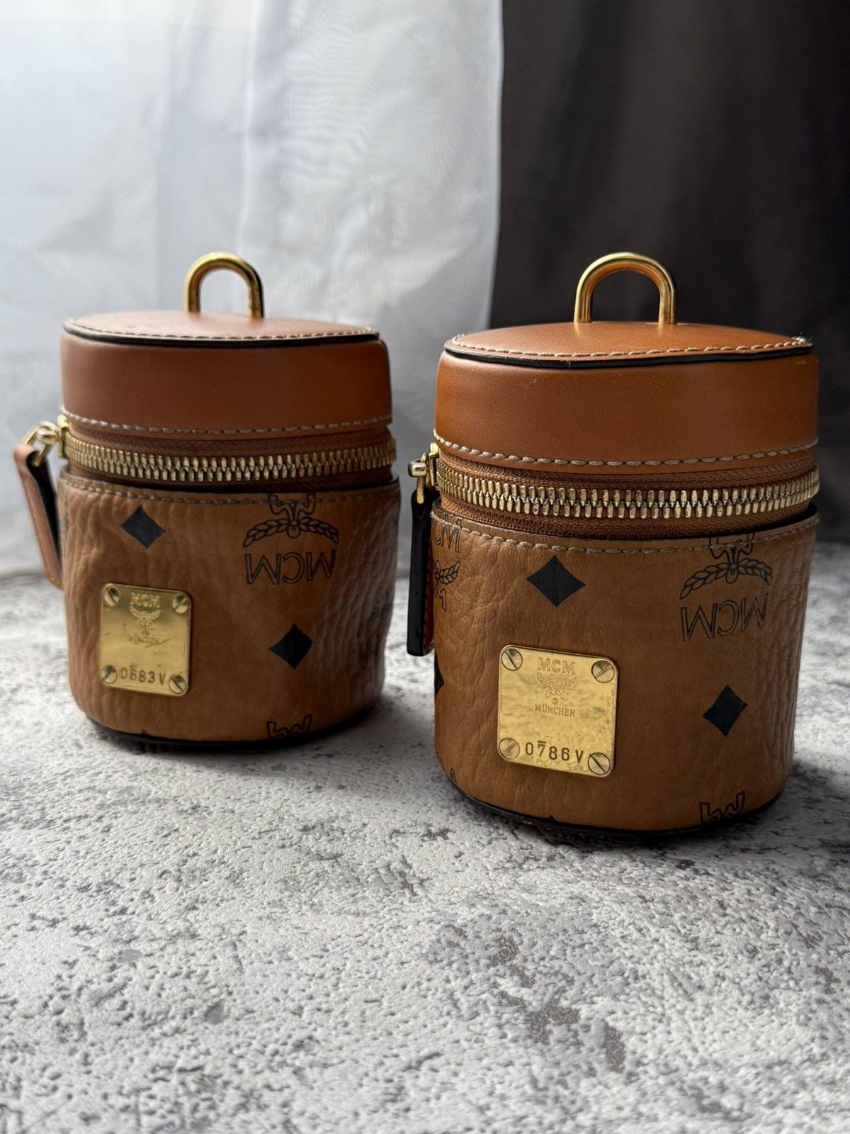 MCM Rare MCM Aren Visetos Vintage Cylinder Bag X2 Size ONE SIZE - 1 Thumbnail