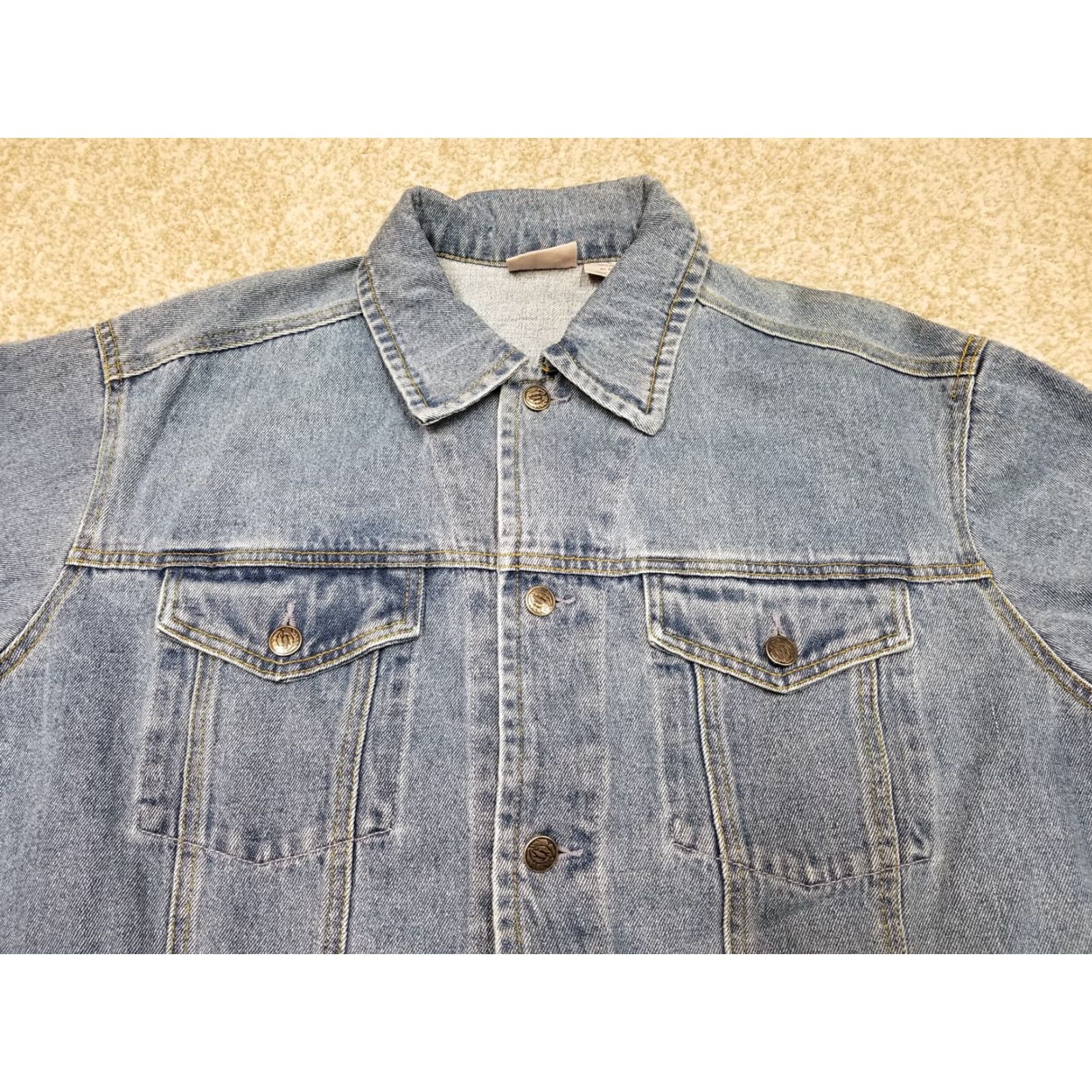 Vintage VINTAGE Most Wanted Denim Jacket Mens L Blue Long Sleeve Trucker Workwear Casual Size US L / EU 52-54 / 3 - 2 Thumbnail