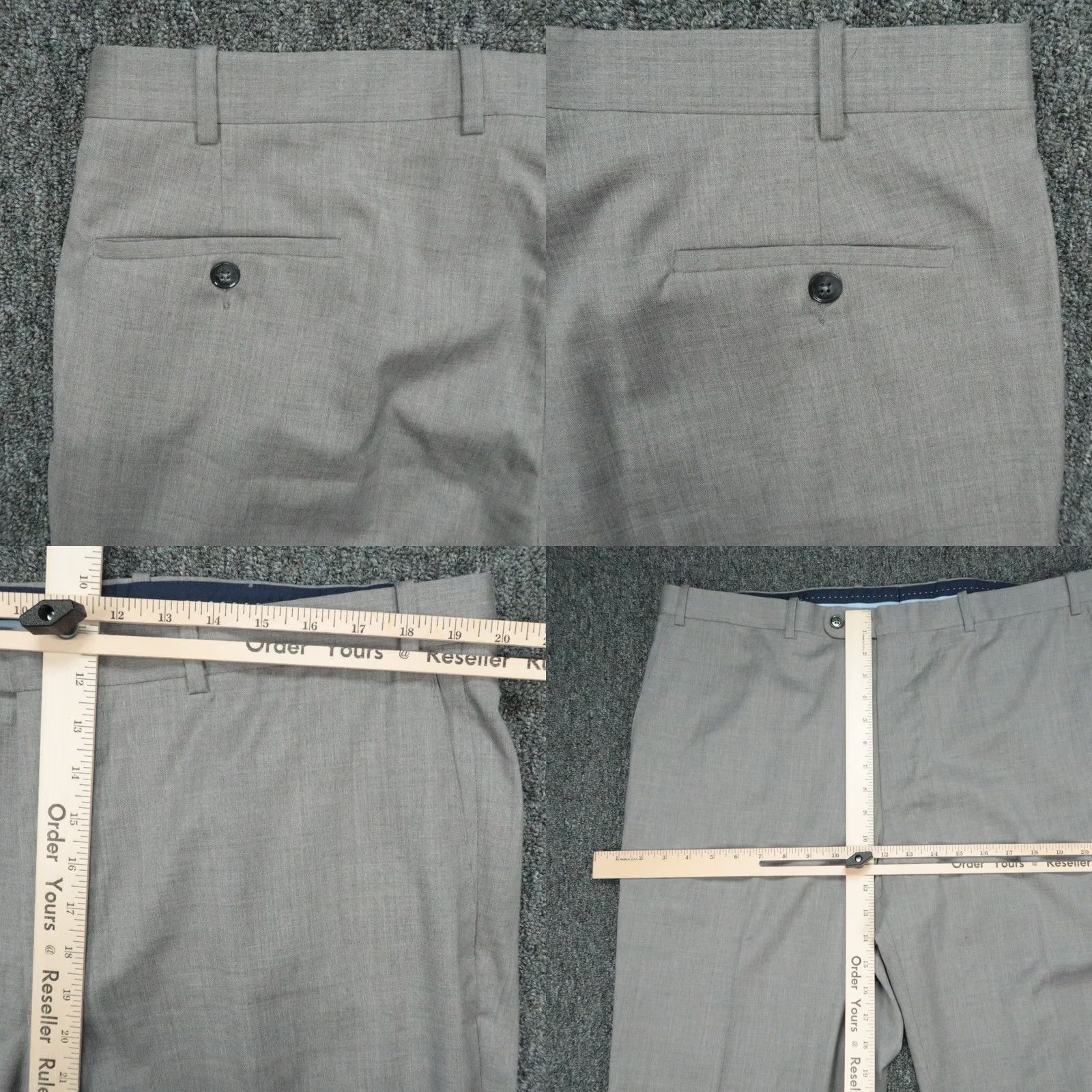 Peter Millar Peter Millar Wool Dress Pants Mens 40x31 Gray Flat Front Stretch Trousers Size US 40 / EU 56 - 8 Thumbnail